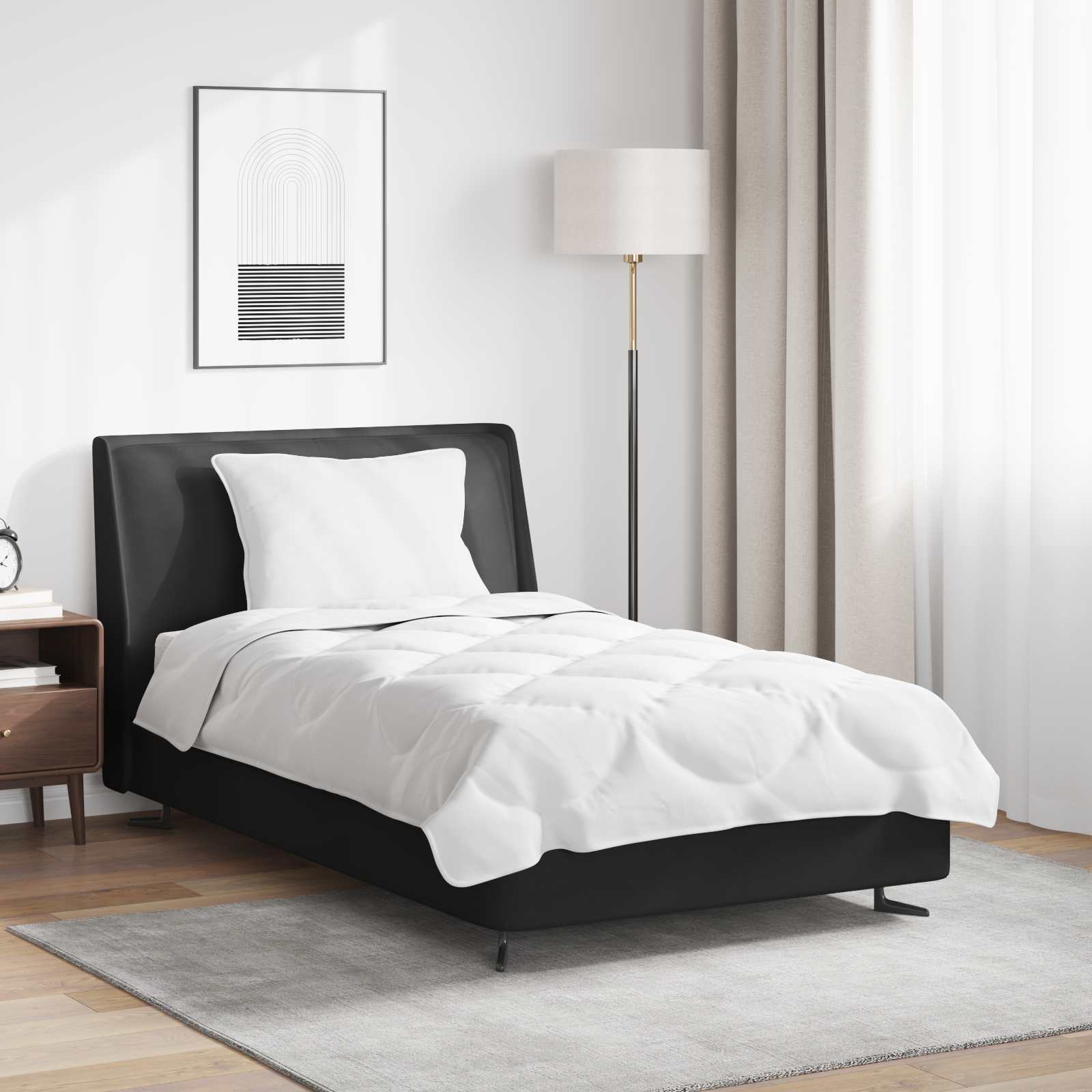 Dekbed Set met kussen 2 pcs Wit Microfibre is nu te koop bij PeponiXL, paradijselijk wonen!