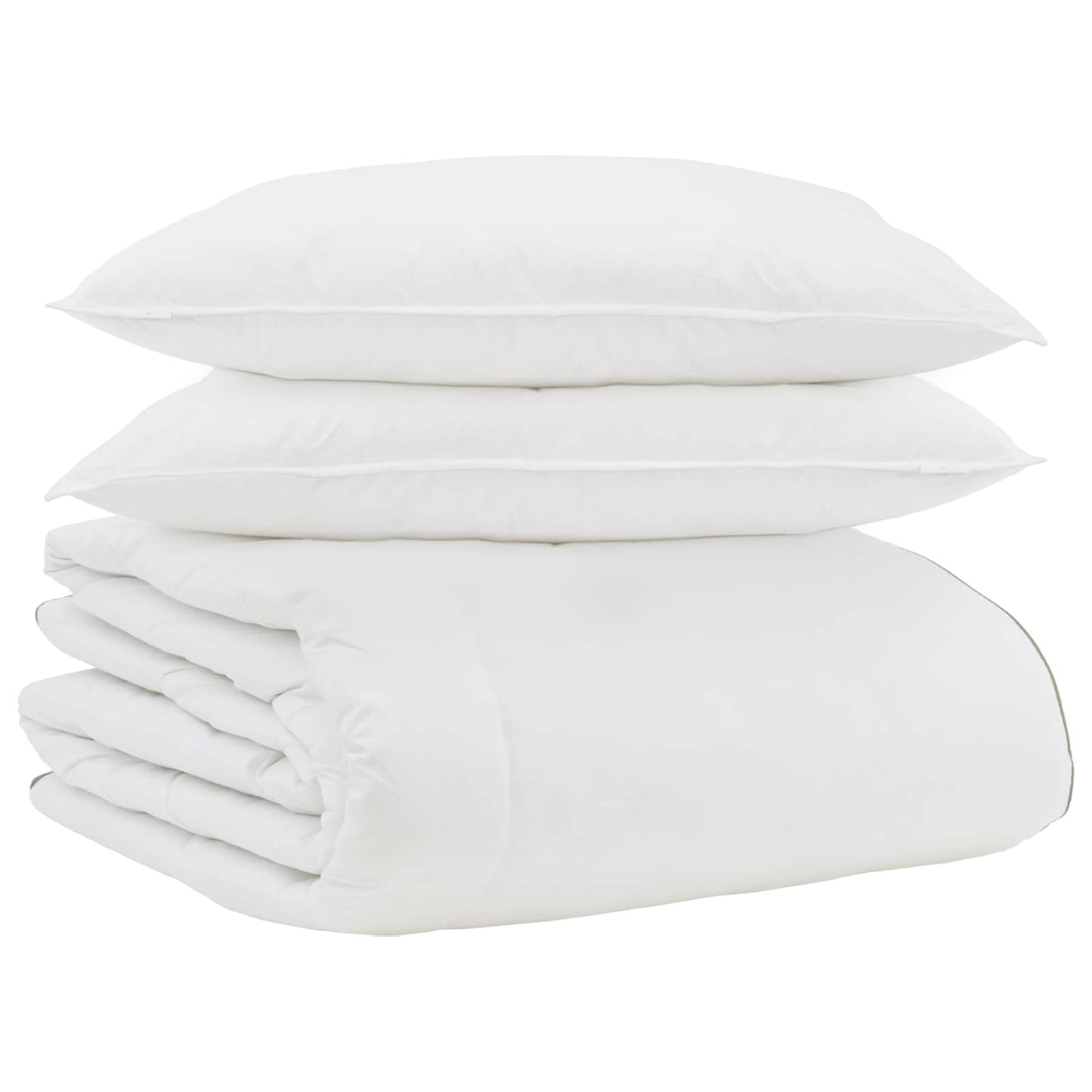 Winter Dekbed met kussen 3 pcs Wit Donsveertjes is nu te koop bij PeponiXL, paradijselijk wonen!