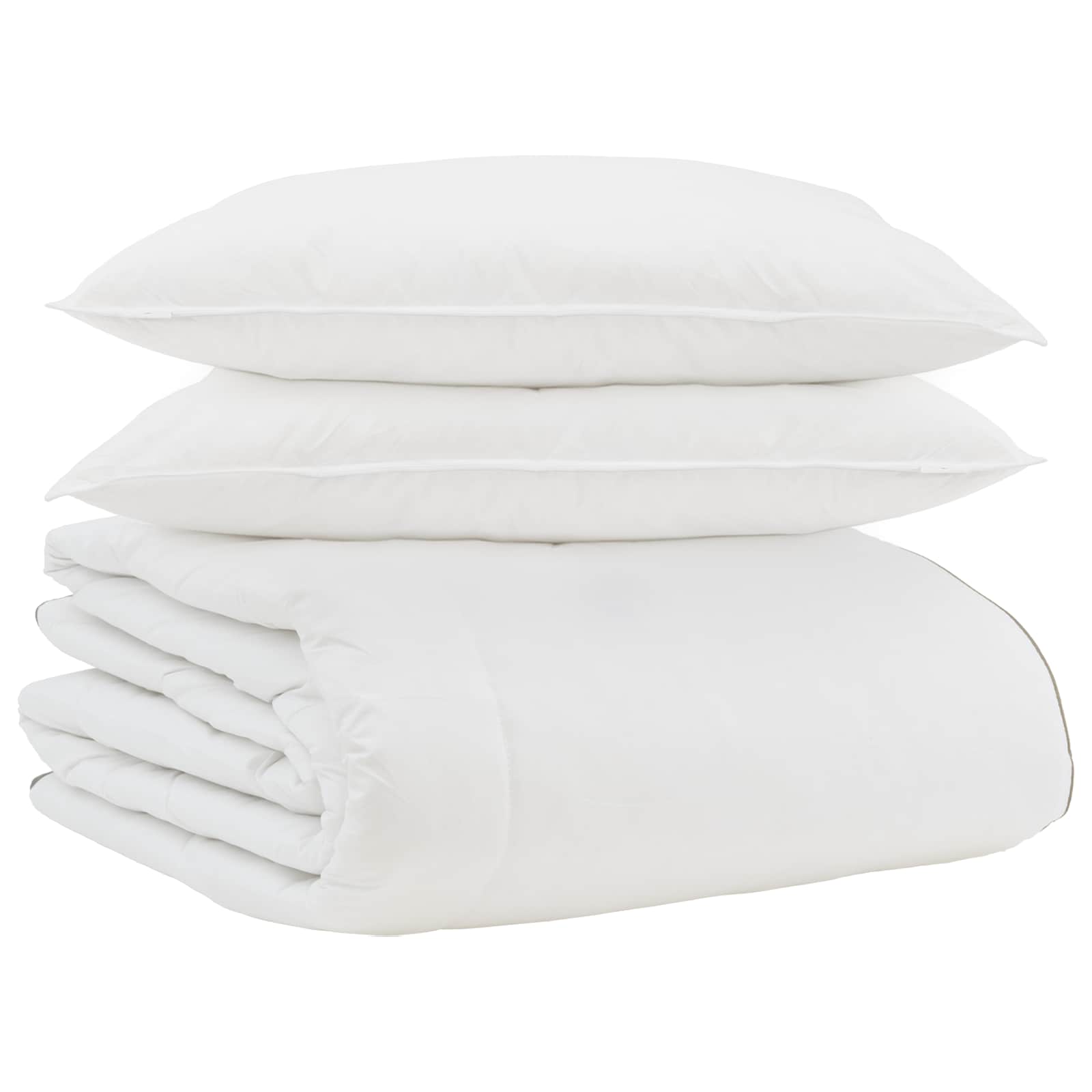 Winter Dekbed met kussen 3 pcs Wit Donsveertjes is nu te koop bij PeponiXL, paradijselijk wonen!