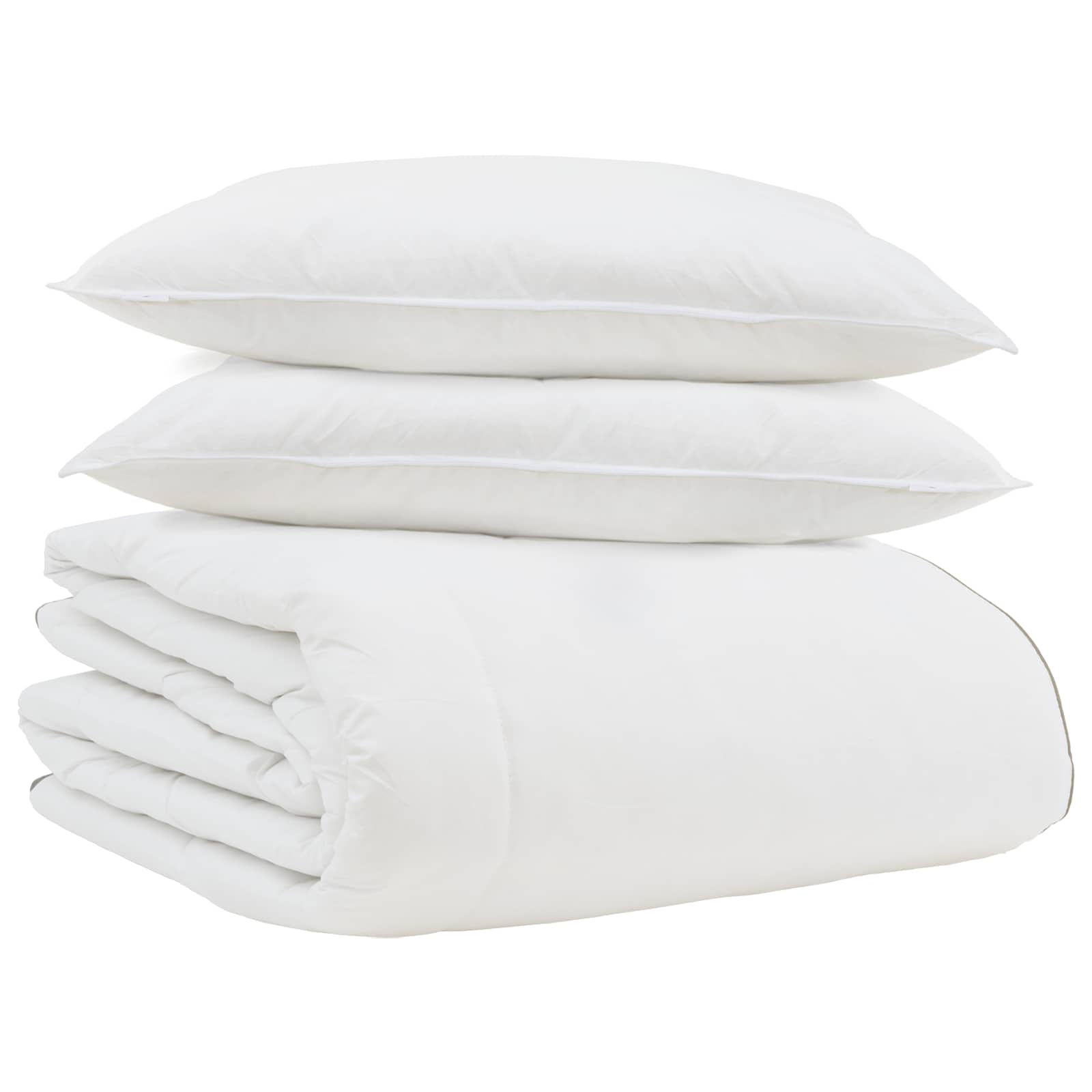 Winter Dekbed met kussen 3 pcs Wit Donsveertjes is nu te koop bij PeponiXL, paradijselijk wonen!
