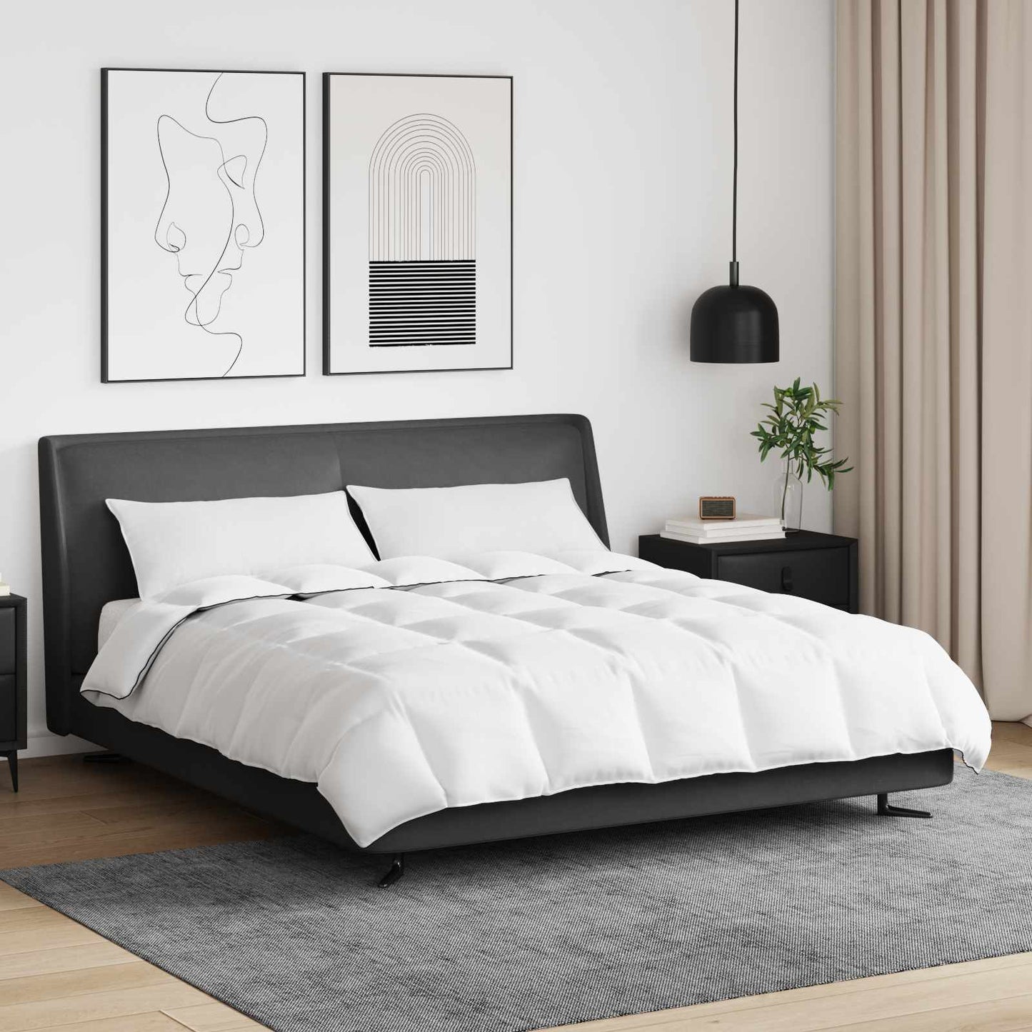 Winter Dekbed met kussen 3 pcs Wit Donsveertjes is nu te koop bij PeponiXL, paradijselijk wonen!