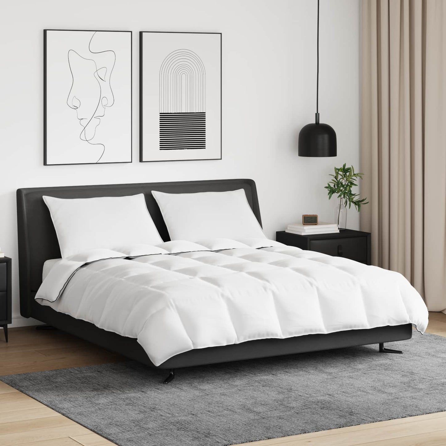 Winter Dekbed met kussen 3 pcs Wit Donsveertjes is nu te koop bij PeponiXL, paradijselijk wonen!