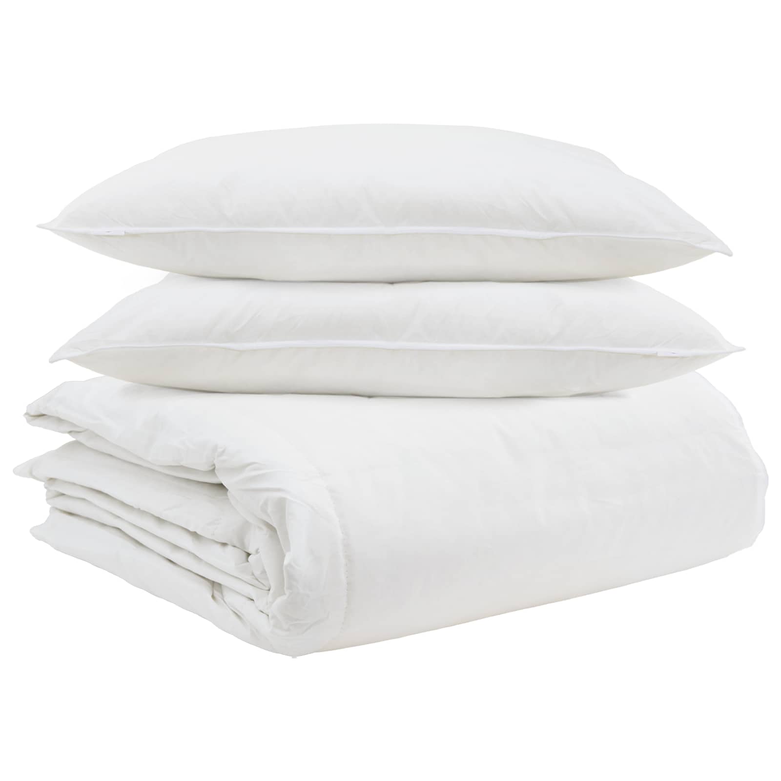 Dekbed Set met kussen 3 pcs Wit Donsveertjes is nu te koop bij PeponiXL, paradijselijk wonen!