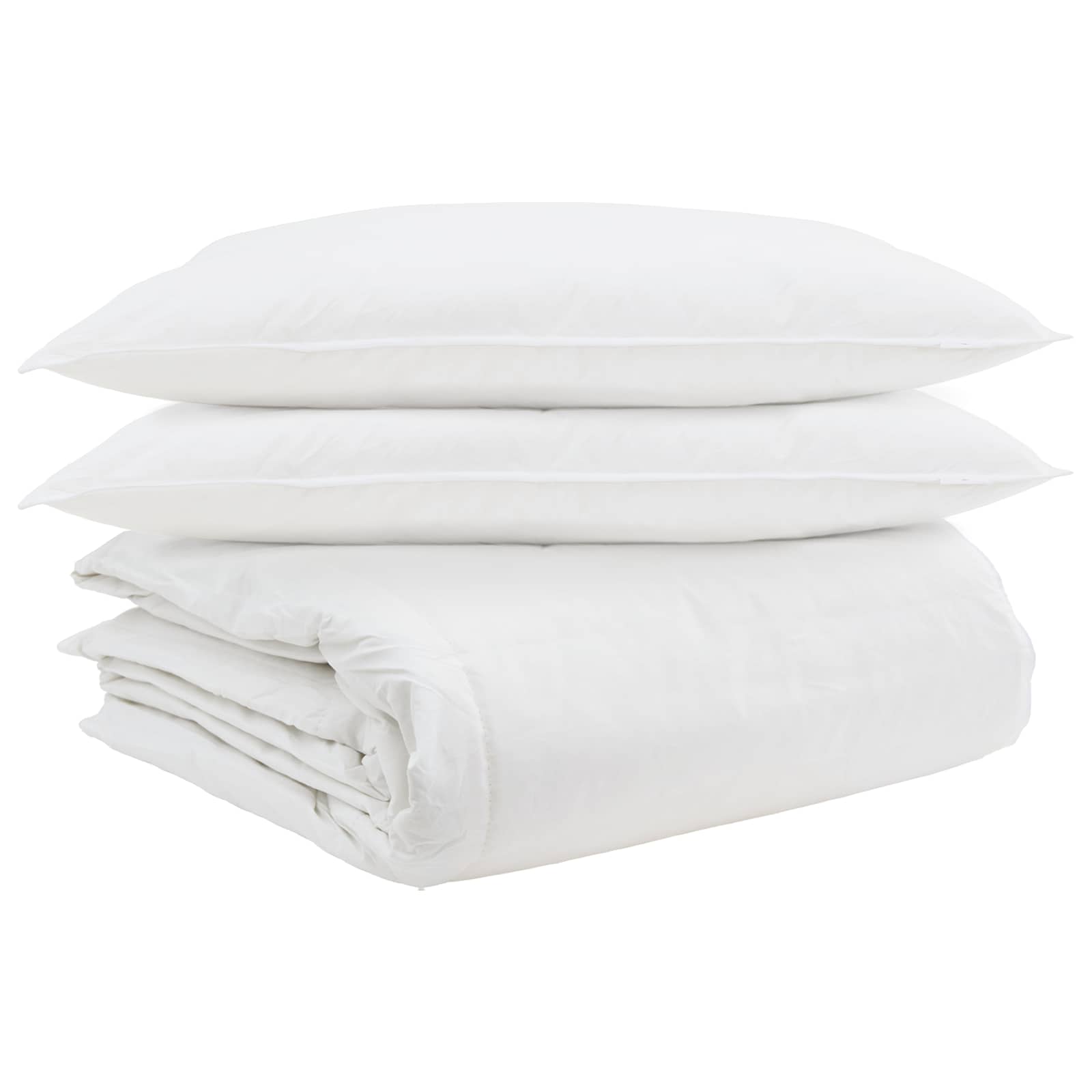 Dekbed Set met kussen 3 pcs Wit Donsveertjes is nu te koop bij PeponiXL, paradijselijk wonen!
