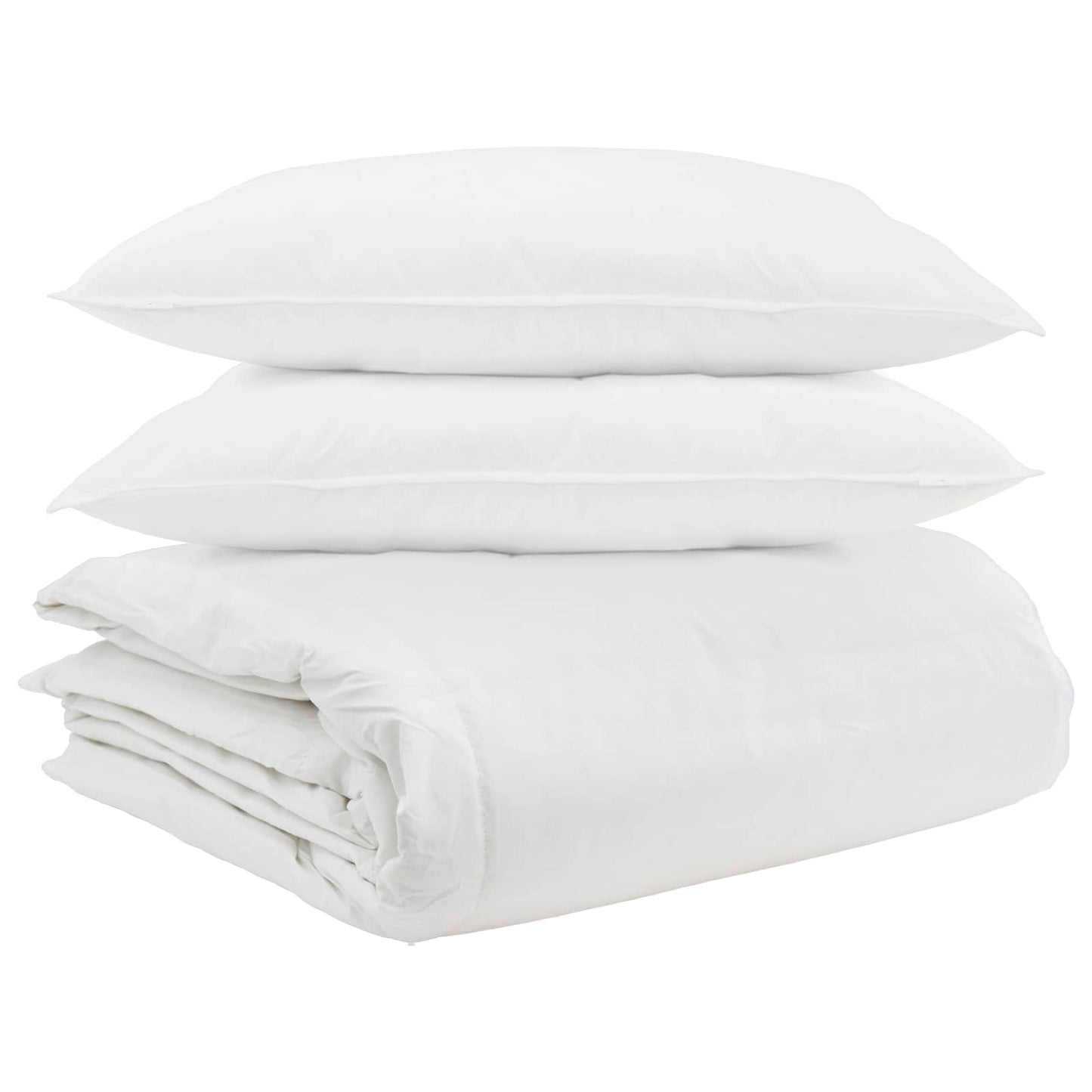 Dekbed Set met kussen 3 pcs Wit Donsveertjes is nu te koop bij PeponiXL, paradijselijk wonen!