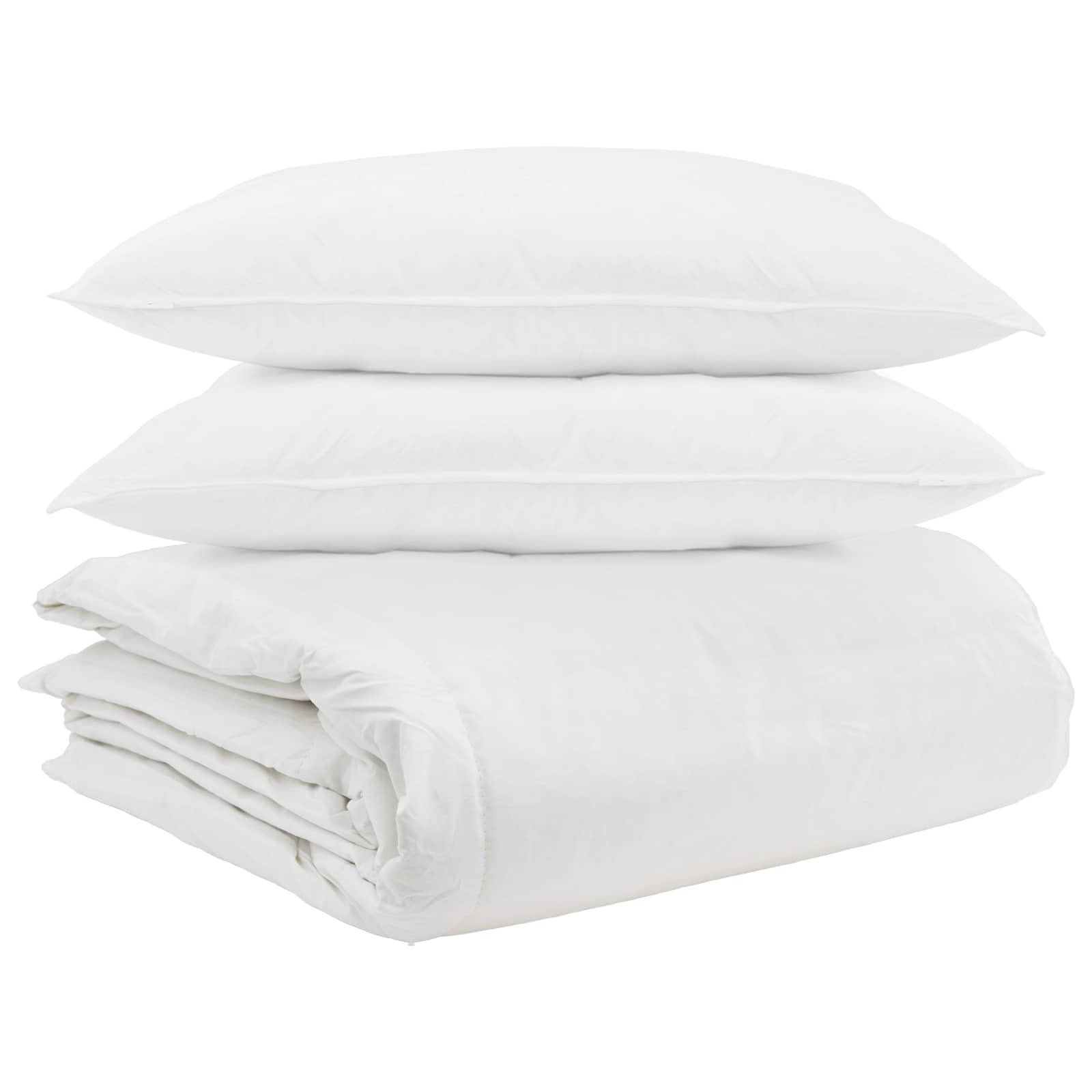 Dekbed Set met kussen 3 pcs Wit Donsveertjes is nu te koop bij PeponiXL, paradijselijk wonen!