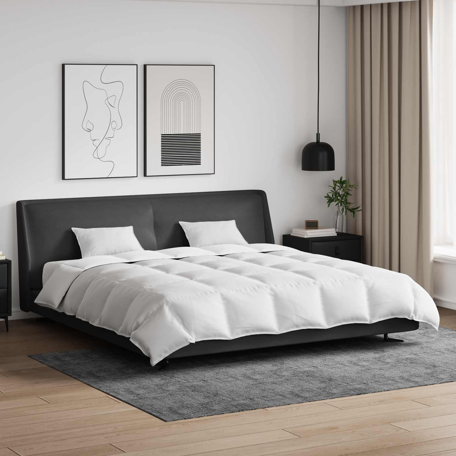 Dekbed Set met kussen 3 pcs Wit Donsveertjes is nu te koop bij PeponiXL, paradijselijk wonen!