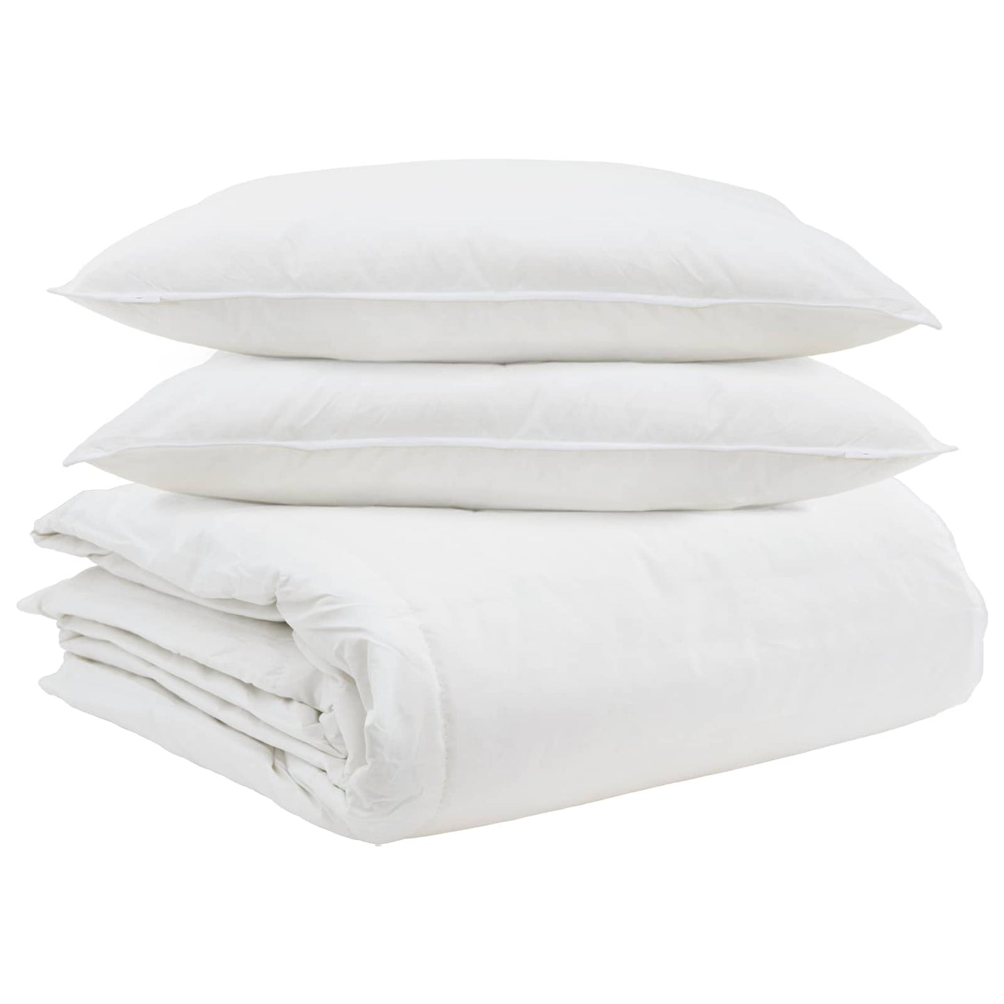 Dekbed Set met kussen 3 pcs Wit Donsveertjes is nu te koop bij PeponiXL, paradijselijk wonen!