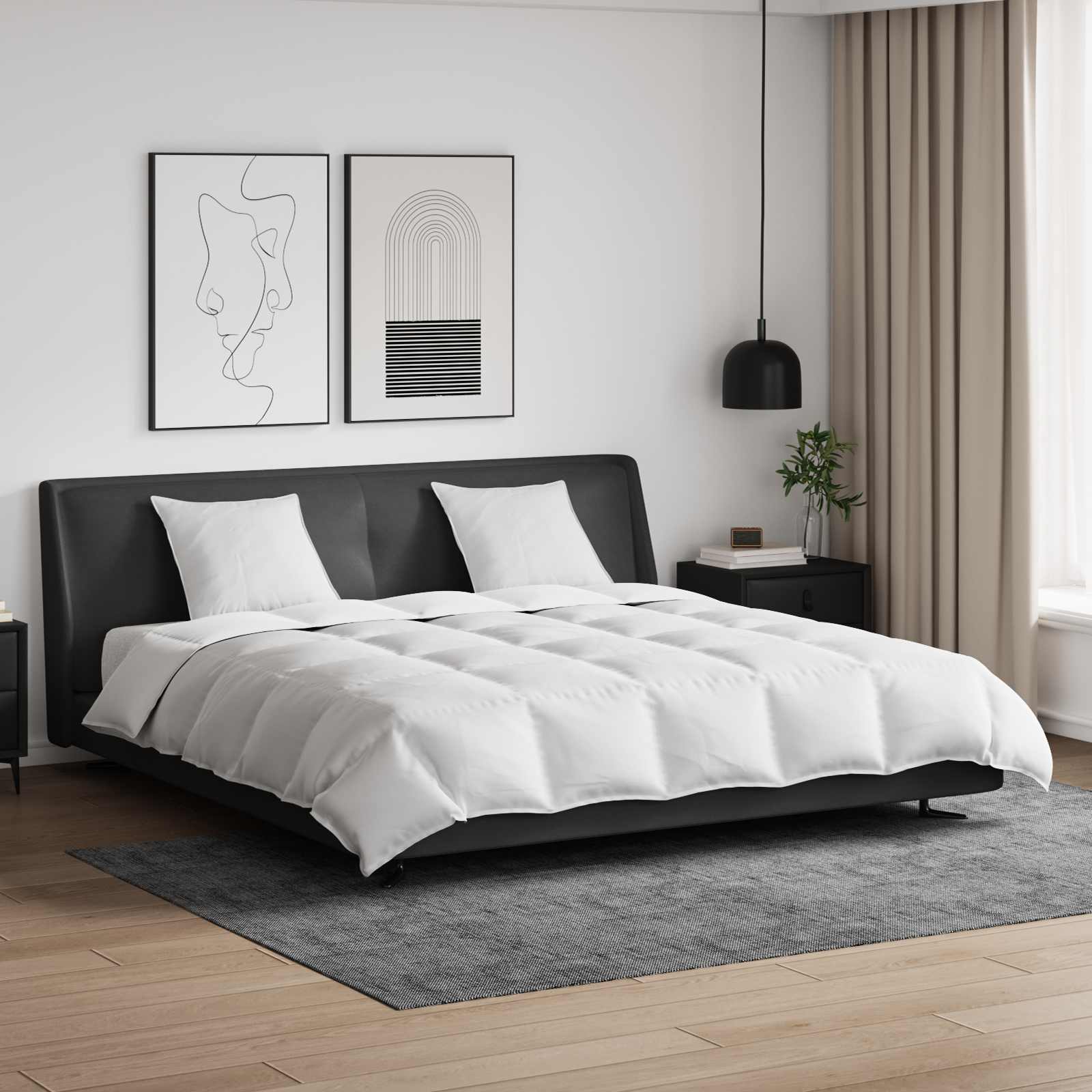 Dekbed Set met kussen 3 pcs Wit Donsveertjes is nu te koop bij PeponiXL, paradijselijk wonen!