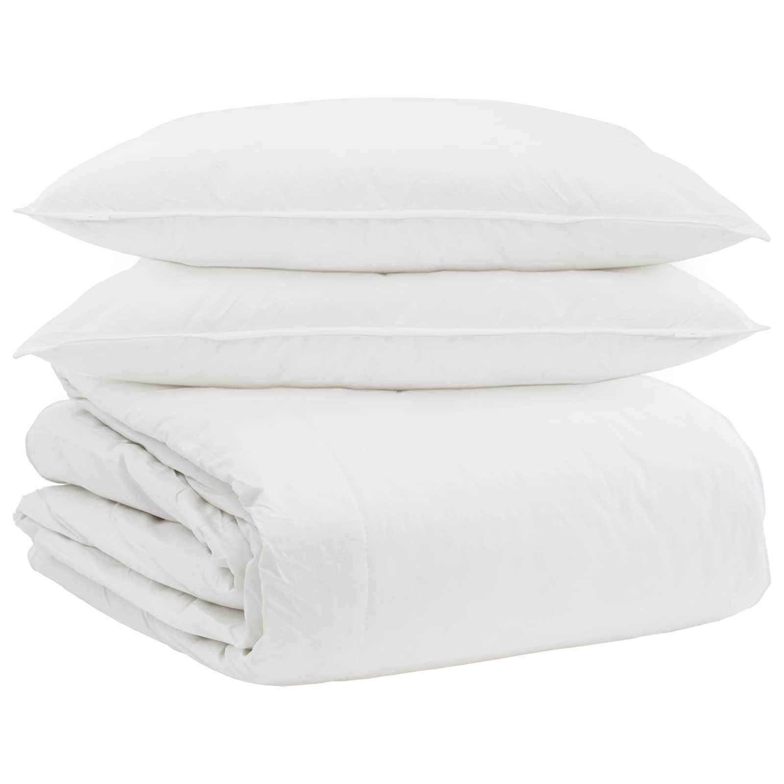 Dekbed Set met kussen 3 pcs Wit Donsveertjes is nu te koop bij PeponiXL, paradijselijk wonen!
