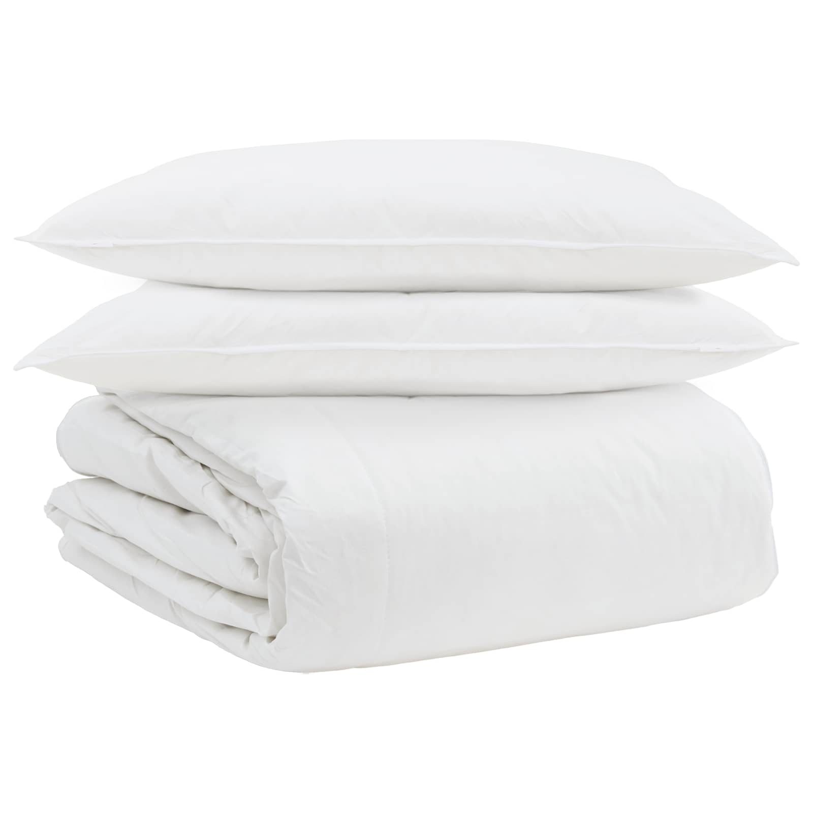 Dekbed Set met kussen 3 pcs Wit Donsveertjes is nu te koop bij PeponiXL, paradijselijk wonen!