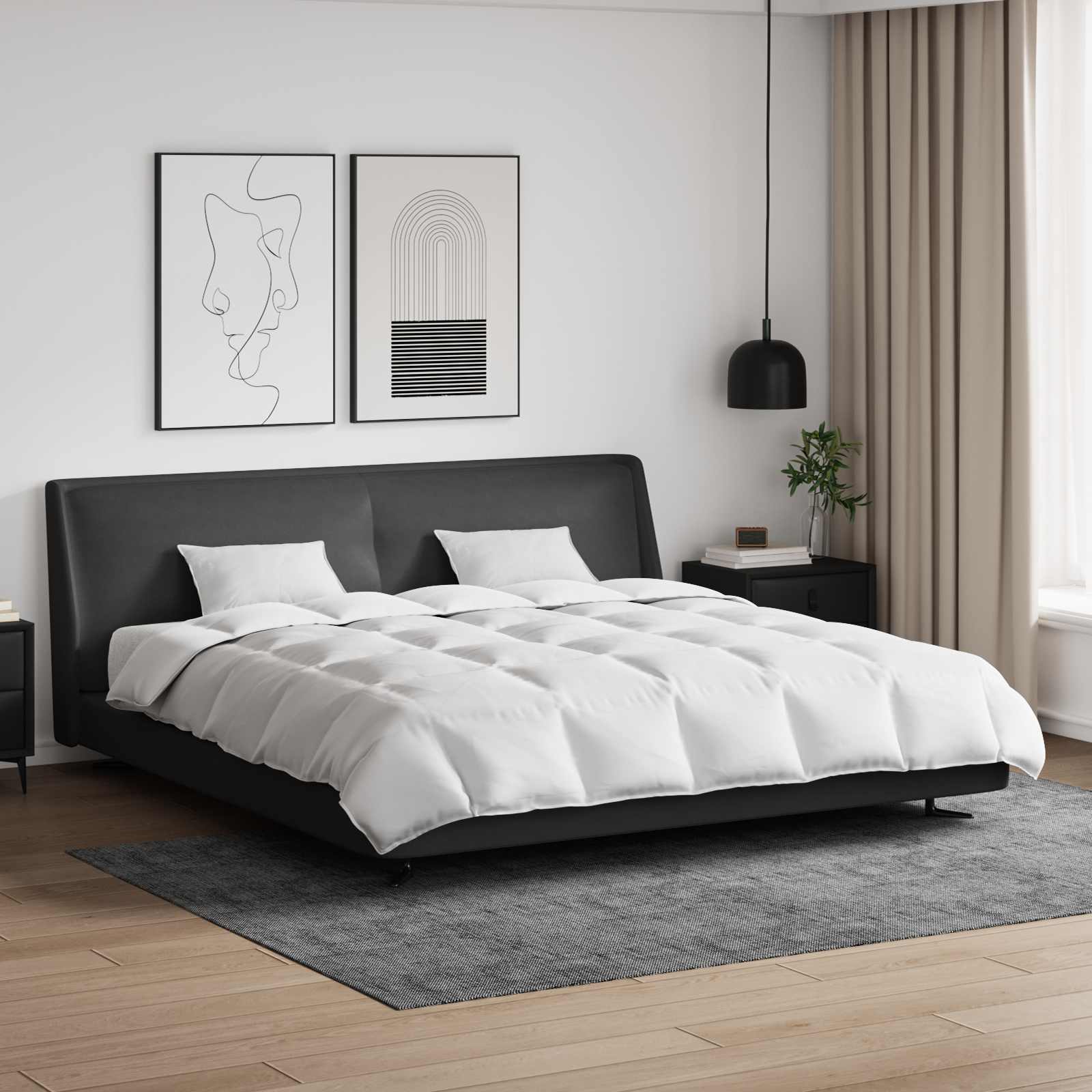 Dekbed Set met kussen 3 pcs Wit Donsveertjes is nu te koop bij PeponiXL, paradijselijk wonen!