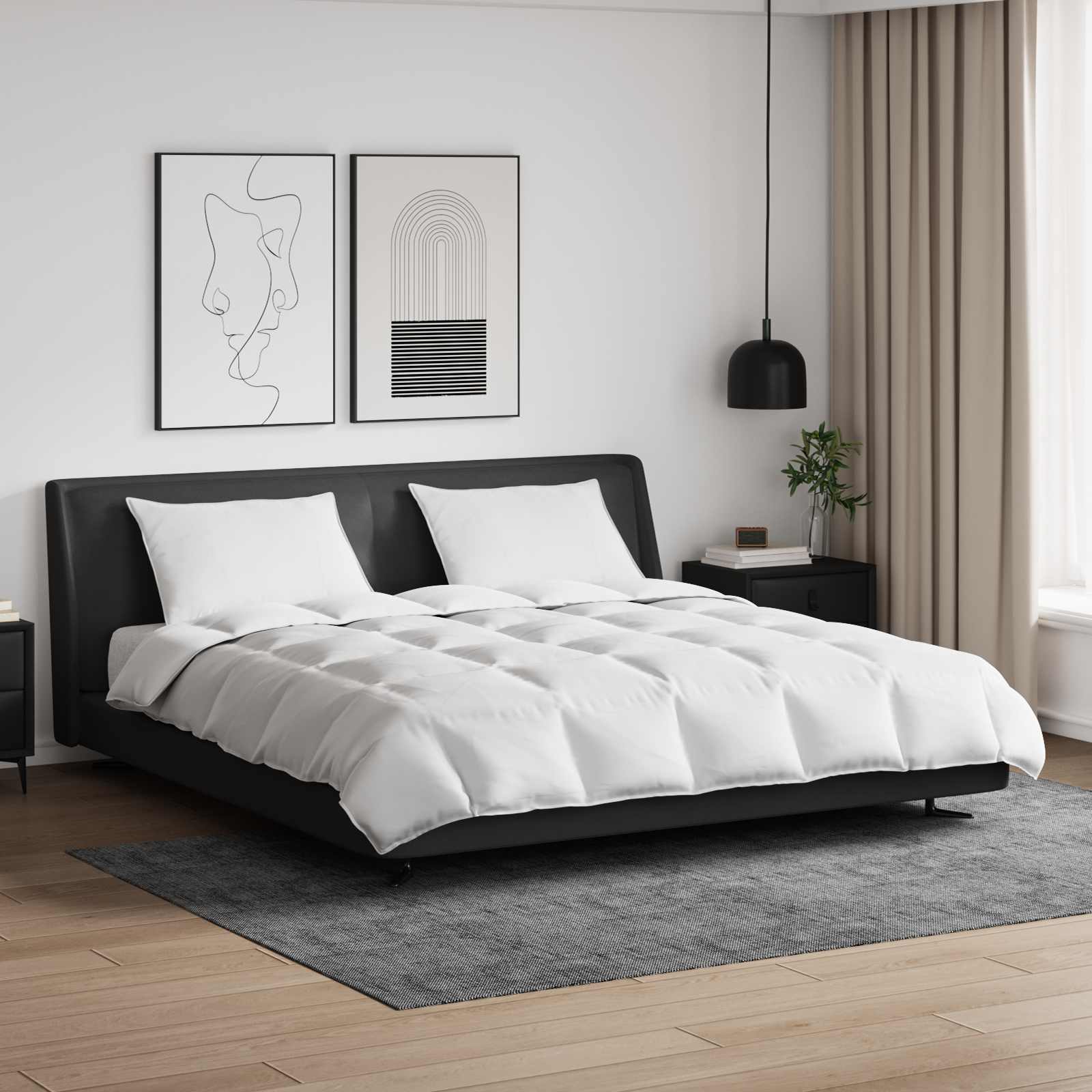 Dekbed Set met kussen 3 pcs Wit Donsveertjes is nu te koop bij PeponiXL, paradijselijk wonen!