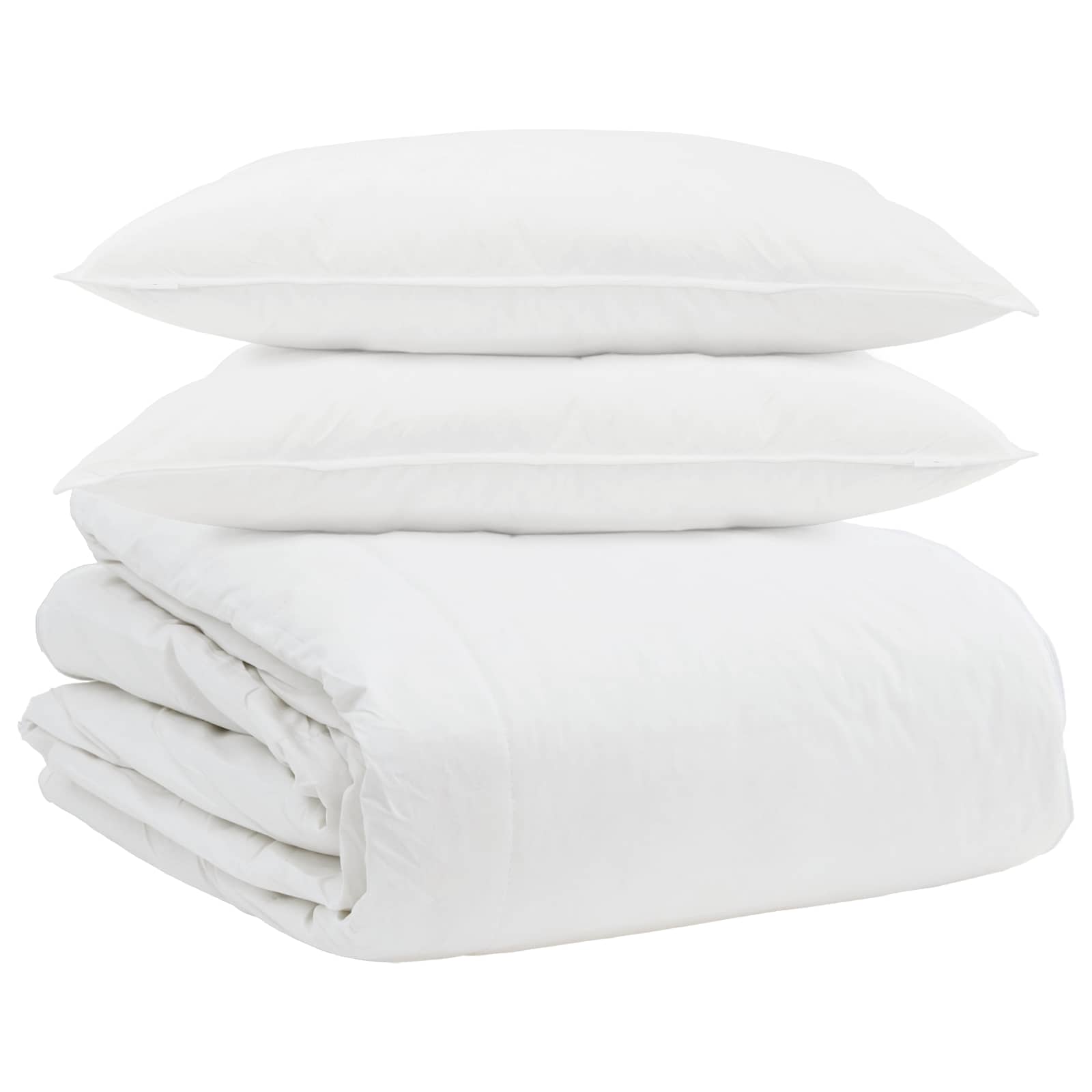 Dekbed Set met kussen 3 pcs Wit Donsveertjes is nu te koop bij PeponiXL, paradijselijk wonen!