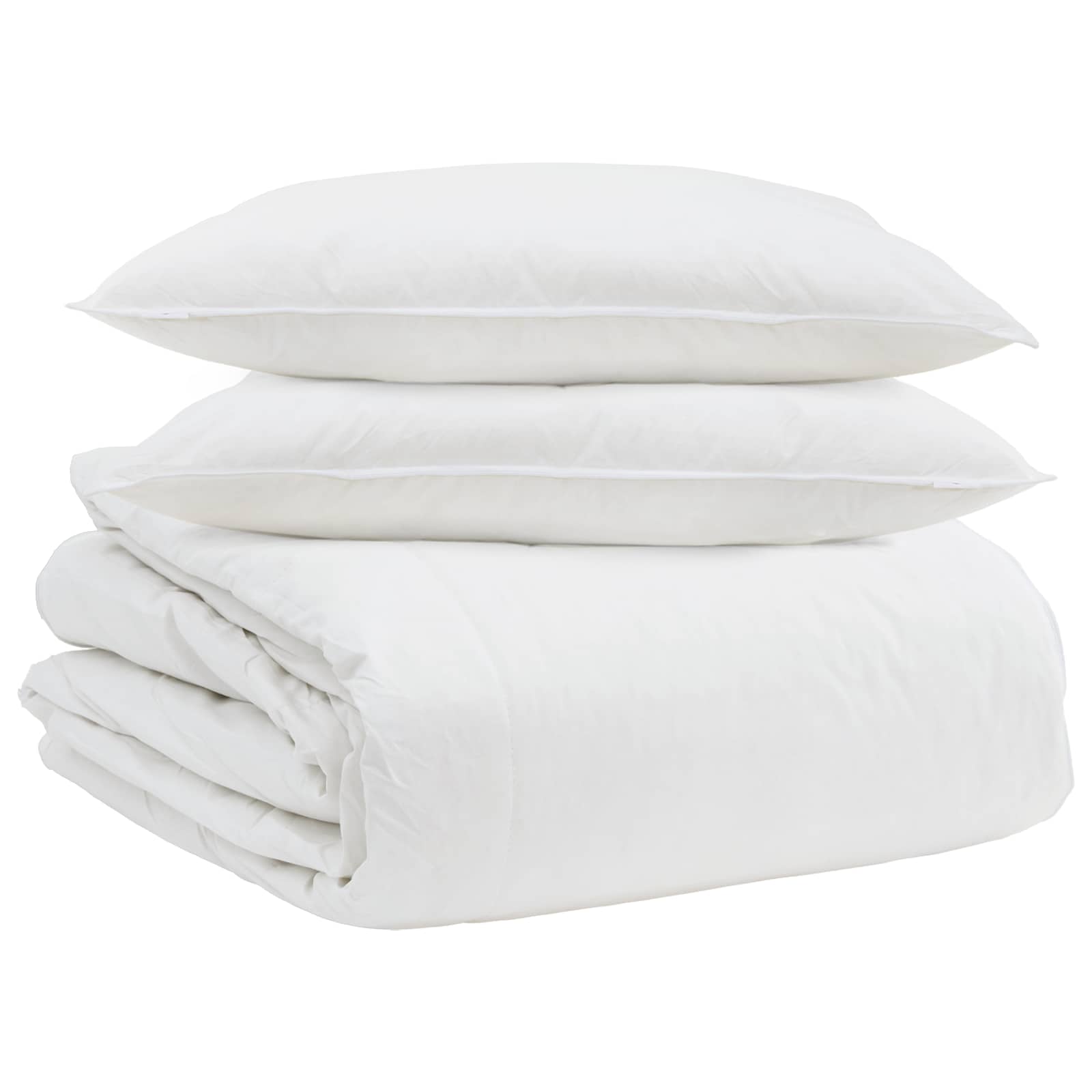 Dekbed Set met kussen 3 pcs Wit Donsveertjes is nu te koop bij PeponiXL, paradijselijk wonen!