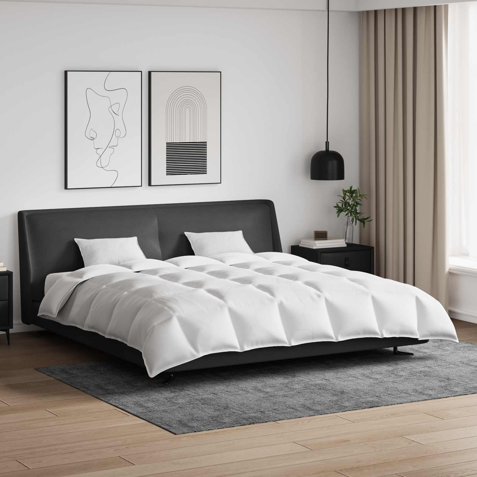 Dekbed Set met kussen 3 pcs Wit Donsveertjes is nu te koop bij PeponiXL, paradijselijk wonen!