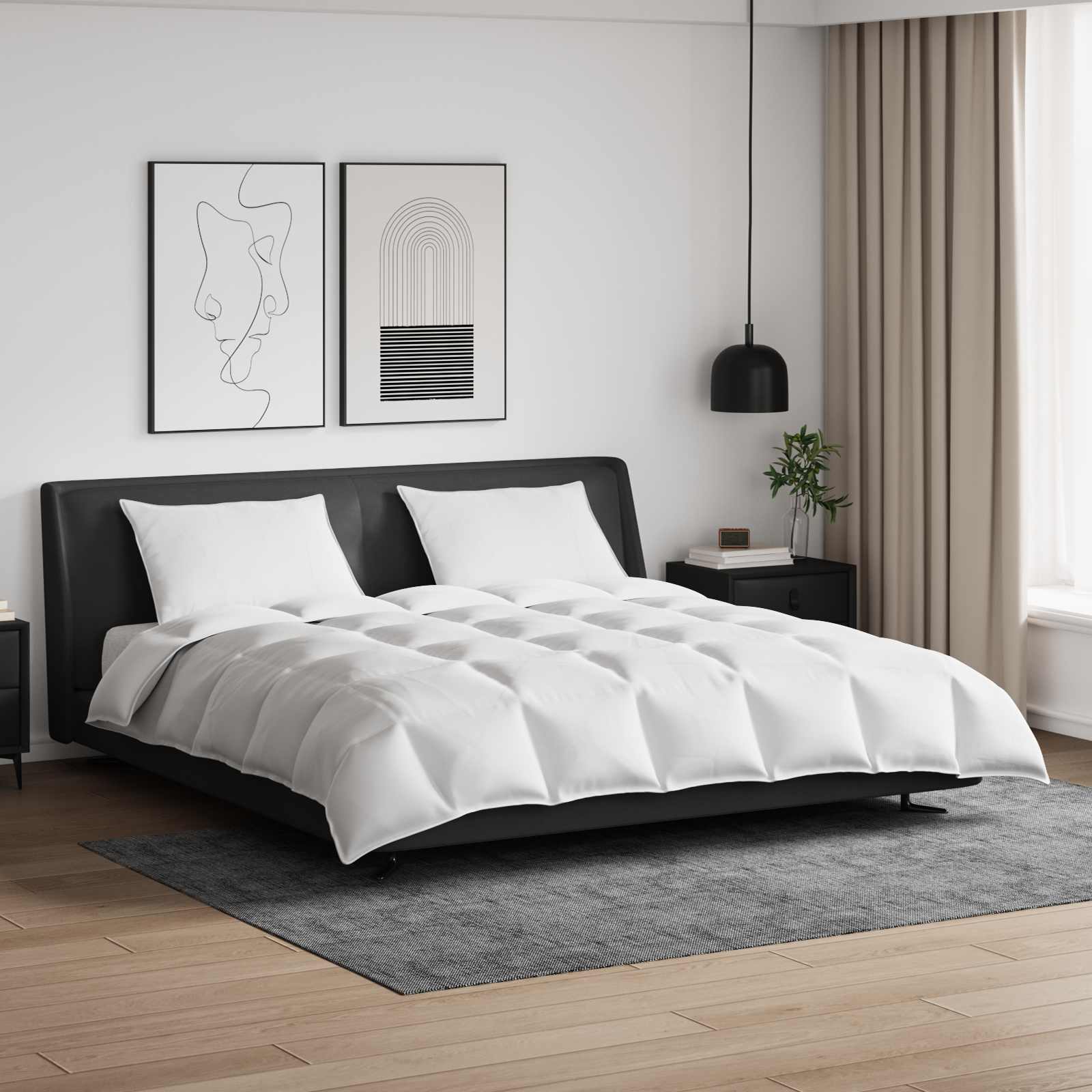 Dekbed Set met kussen 3 pcs Wit Donsveertjes is nu te koop bij PeponiXL, paradijselijk wonen!