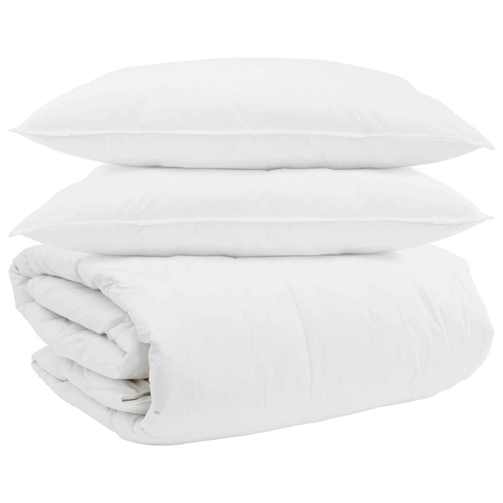 Dekbed Set met kussen 3 pcs Wit Donsveertjes is nu te koop bij PeponiXL, paradijselijk wonen!