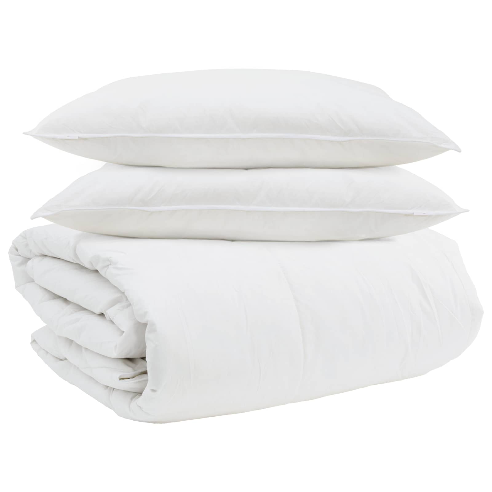 Dekbed Set met kussen 3 pcs Wit Donsveertjes is nu te koop bij PeponiXL, paradijselijk wonen!