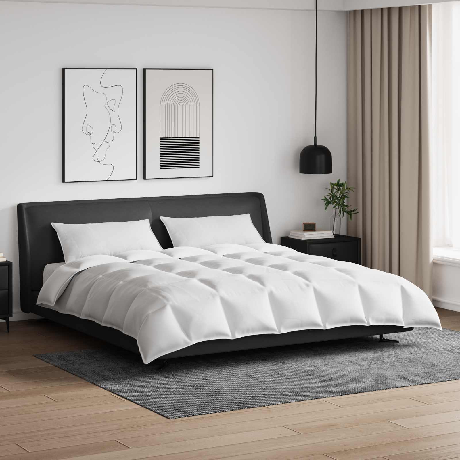 Dekbed Set met kussen 3 pcs Wit Donsveertjes is nu te koop bij PeponiXL, paradijselijk wonen!