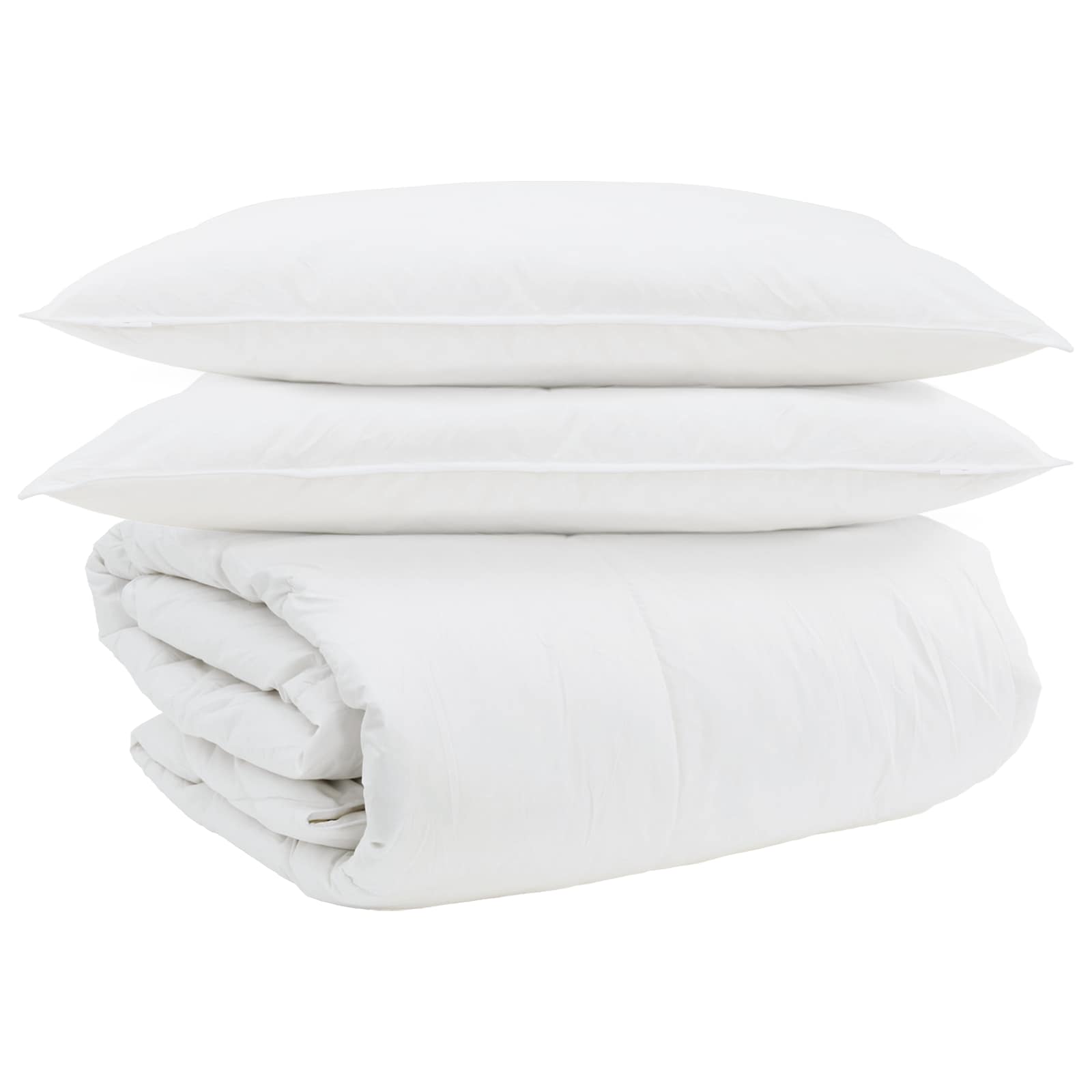 Dekbed Set met kussen 3 pcs Wit Donsveertjes is nu te koop bij PeponiXL, paradijselijk wonen!