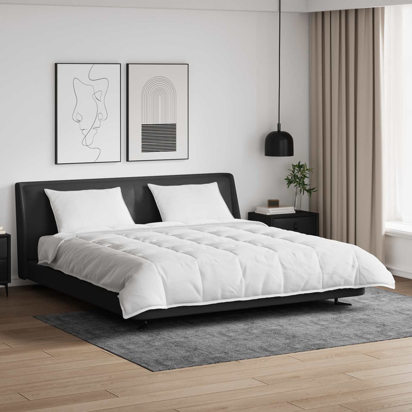 Dekbed Set met kussen 3 pcs Wit Donsveertjes is nu te koop bij PeponiXL, paradijselijk wonen!