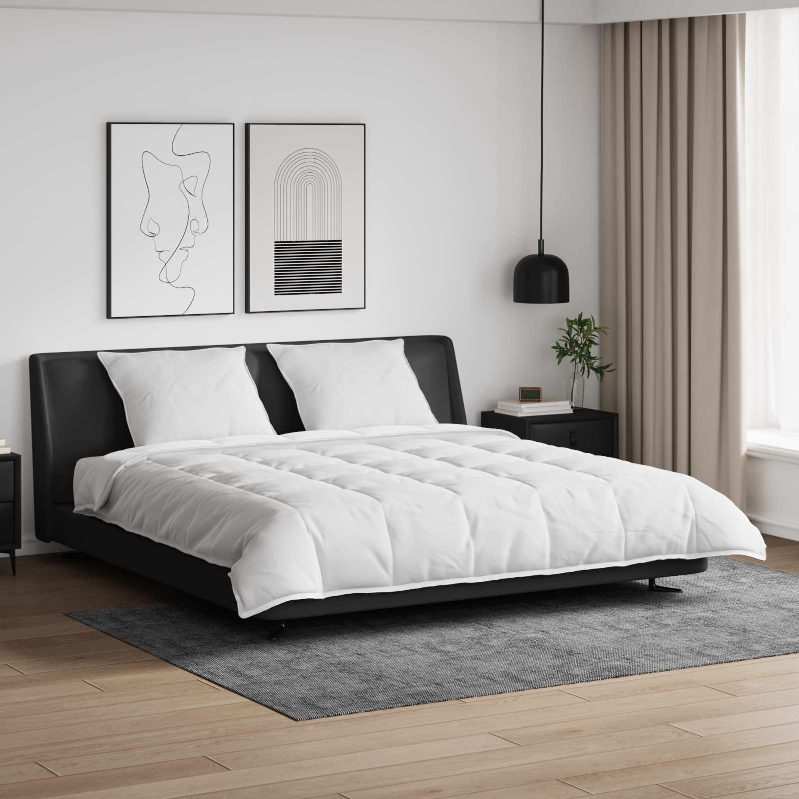 Dekbed Set met kussen 3 pcs Wit Donsveertjes is nu te koop bij PeponiXL, paradijselijk wonen!