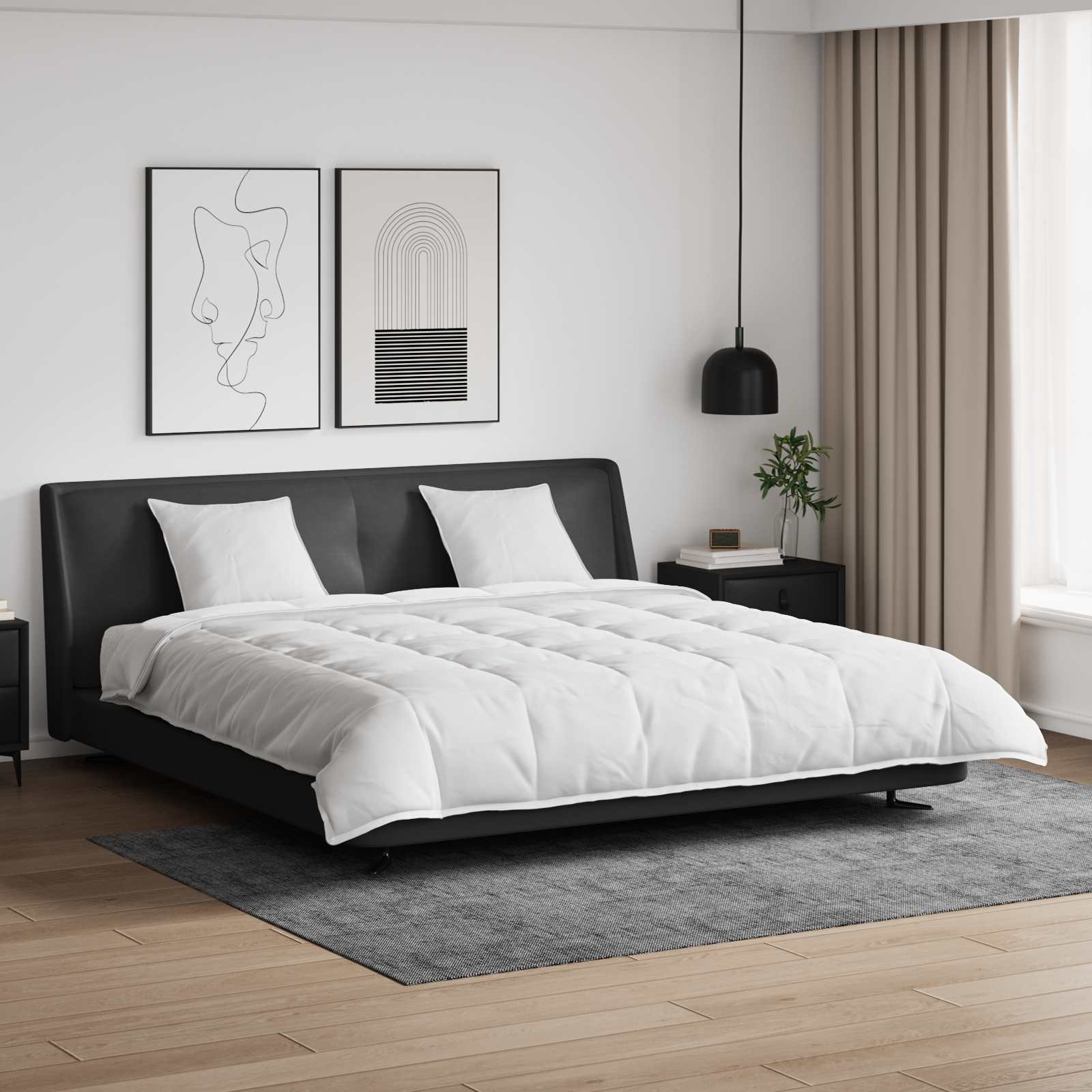 Dekbed Set met kussen 3 pcs Wit Donsveertjes is nu te koop bij PeponiXL, paradijselijk wonen!