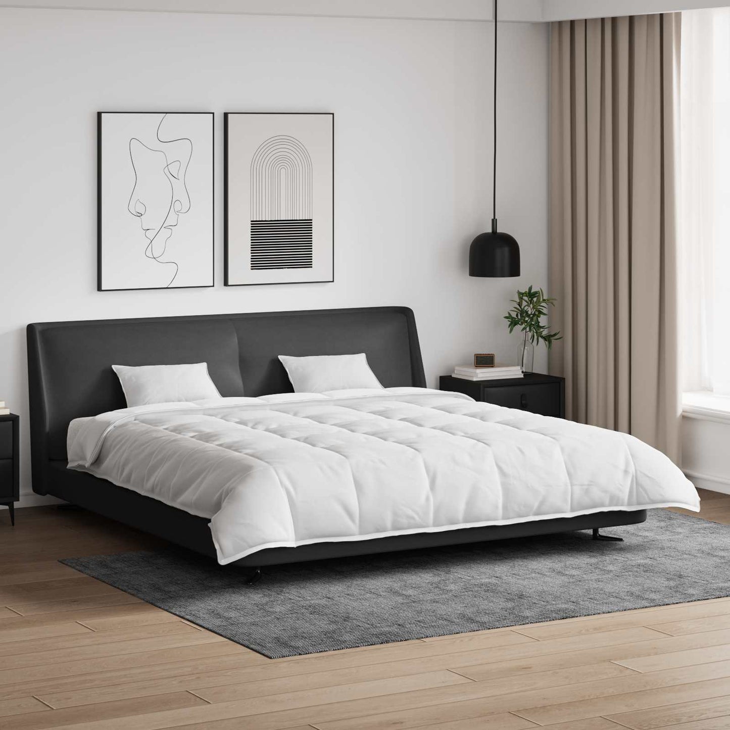 Dekbed Set met kussen 3 pcs Wit Donsveertjes is nu te koop bij PeponiXL, paradijselijk wonen!