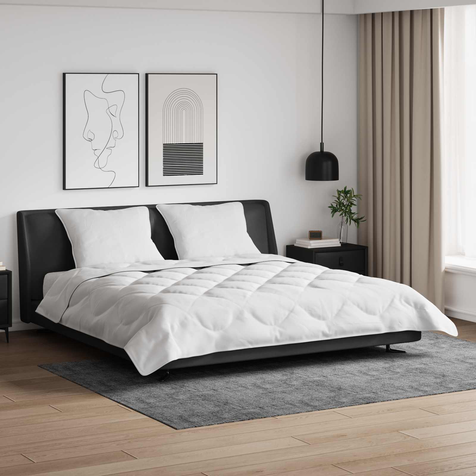 Zomer Dekbed met kussen 3 pcs Wit Microfibre is nu te koop bij PeponiXL, paradijselijk wonen!