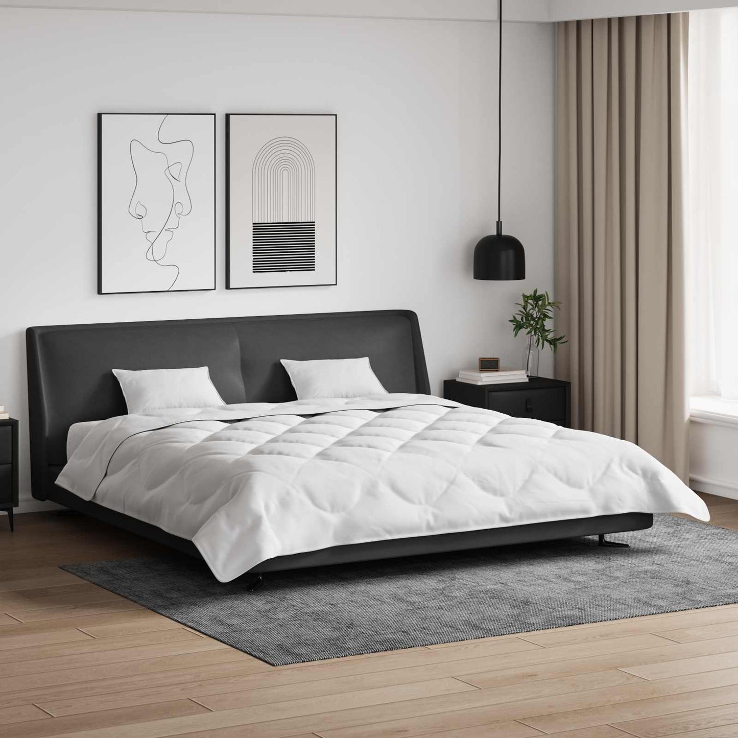 Dekbed met kussen 3 pcs Wit Microfibre is nu te koop bij PeponiXL, paradijselijk wonen!