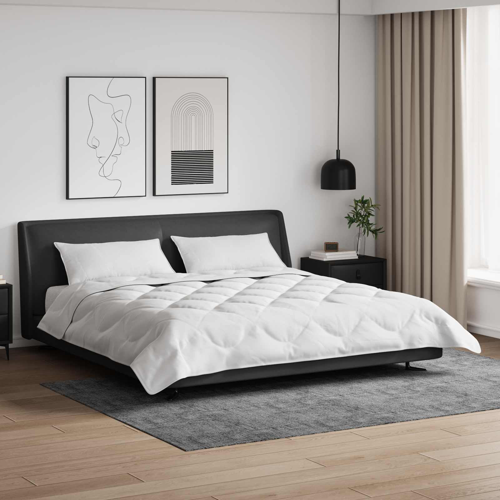 Dekbed met kussen 3 pcs Wit Microfibre is nu te koop bij PeponiXL, paradijselijk wonen!
