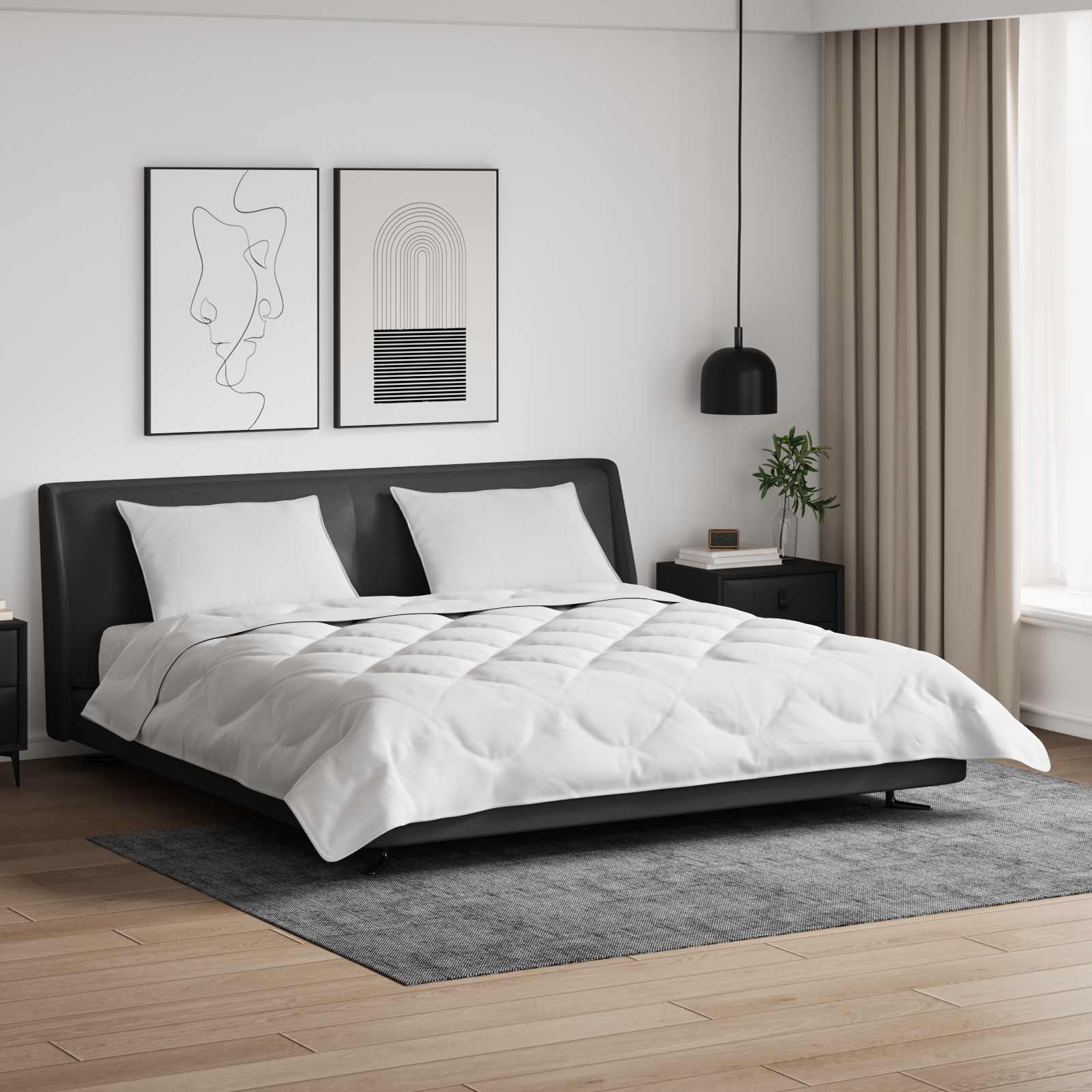 Dekbed met kussen 3 pcs Wit Microfibre is nu te koop bij PeponiXL, paradijselijk wonen!