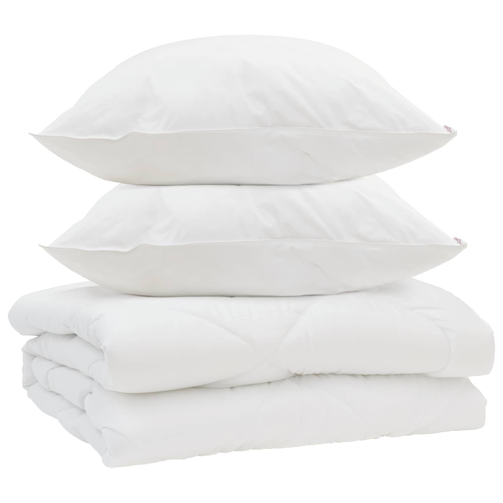 Dekbed met kussen 3 pcs Wit Microfibre is nu te koop bij PeponiXL, paradijselijk wonen!