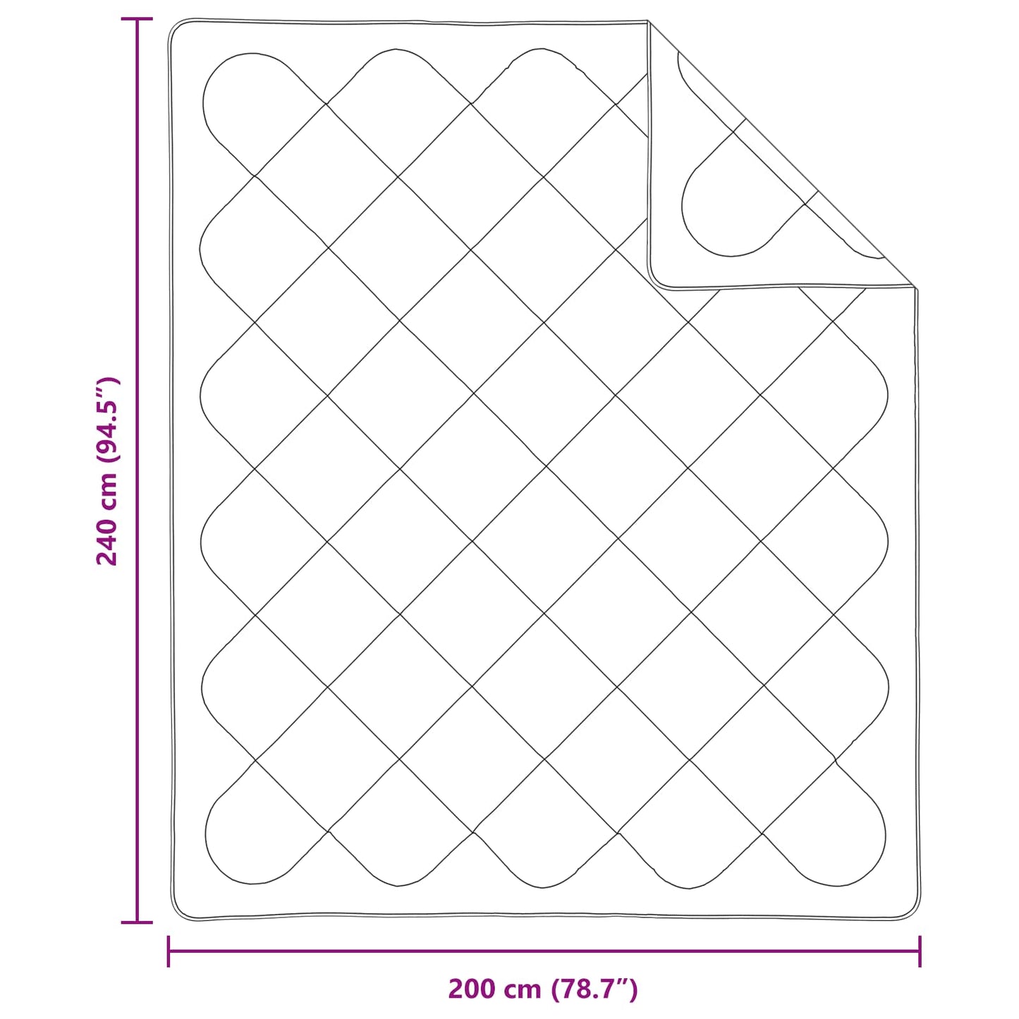 Dekbed met kussen 3 pcs Wit Microfibre