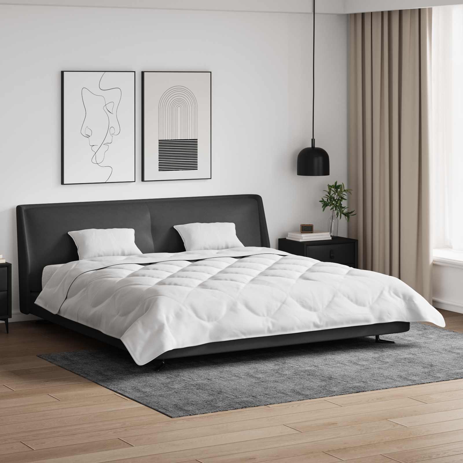 Dekbed met kussen 3 pcs Wit Microfibre is nu te koop bij PeponiXL, paradijselijk wonen!