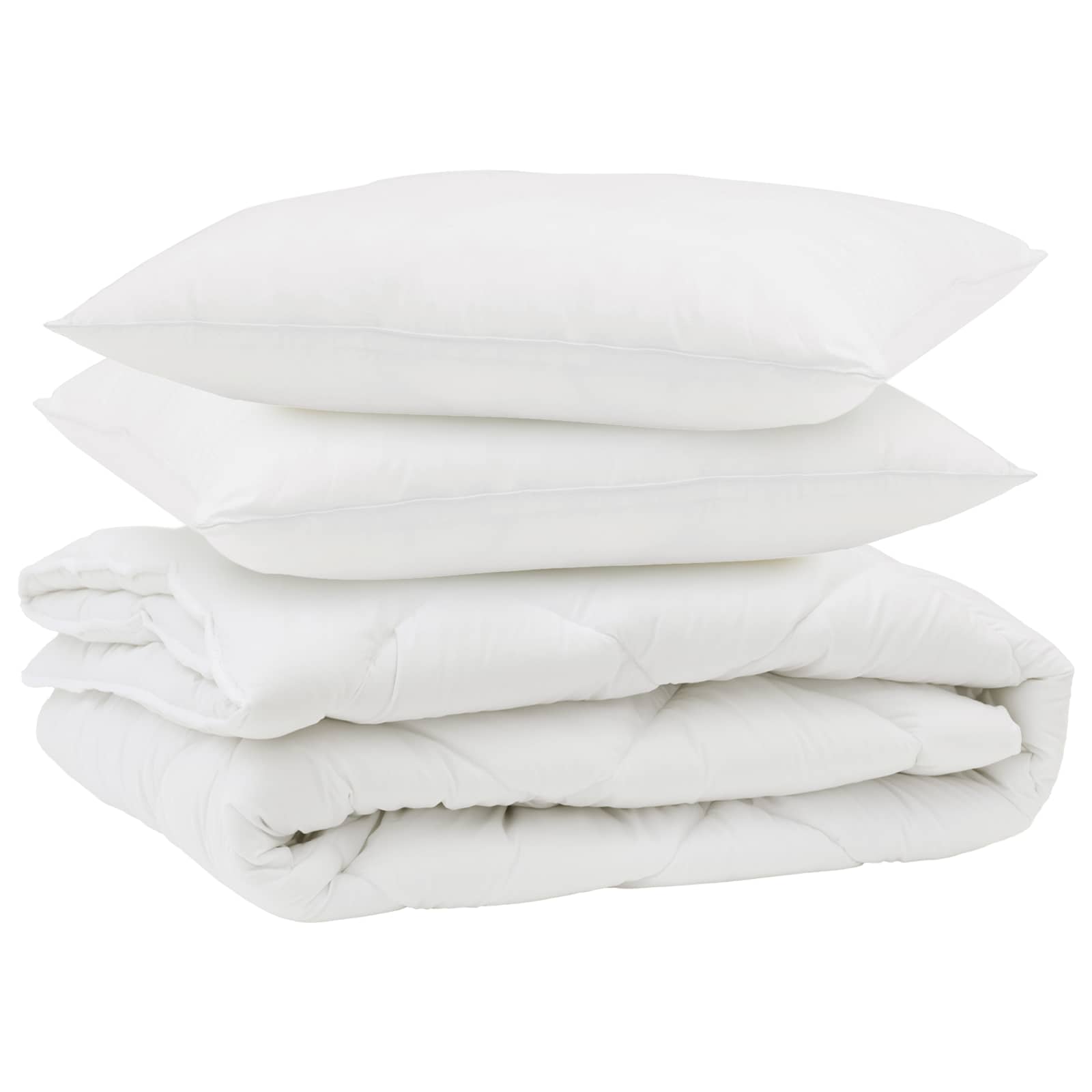 Dekbed met kussen 3 pcs Wit Microfibre is nu te koop bij PeponiXL, paradijselijk wonen!
