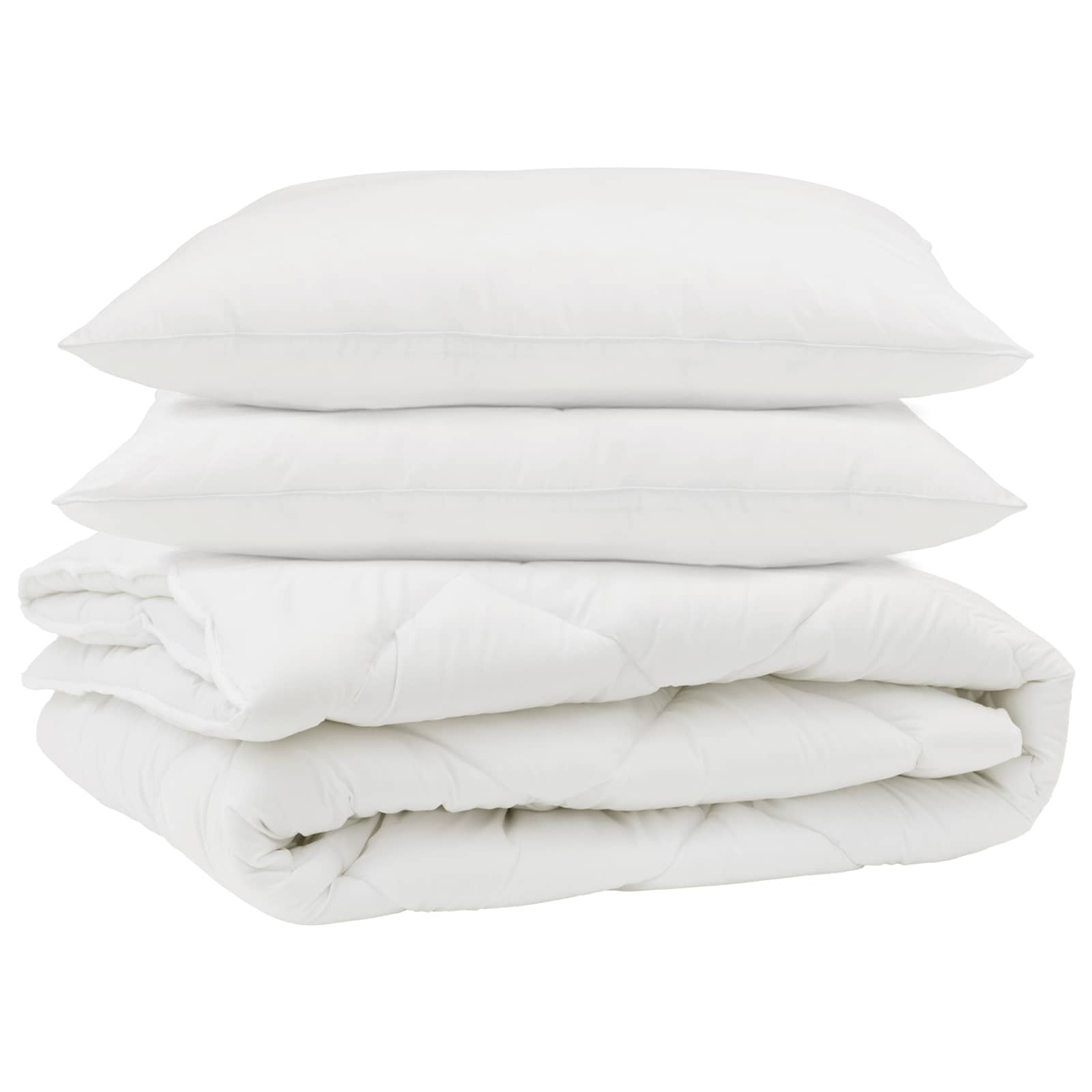 Dekbed met kussen 3 pcs Wit Microfibre is nu te koop bij PeponiXL, paradijselijk wonen!