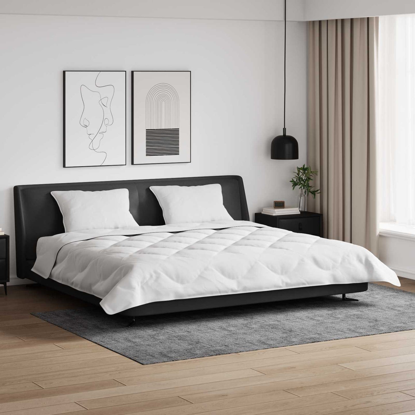 Winter Dekbed met kussen 3 pcs Wit Microvezel