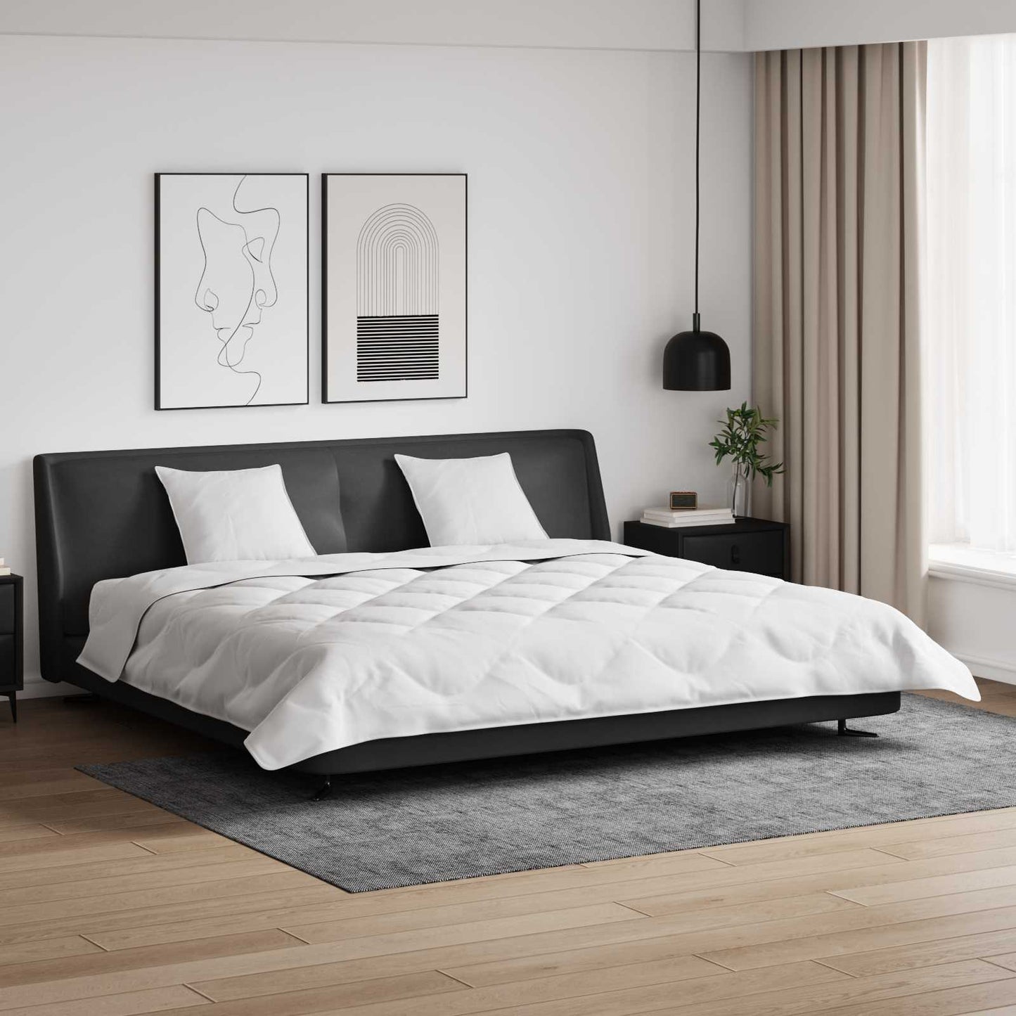 Winter Dekbed met kussen 3 pcs Wit Microvezel