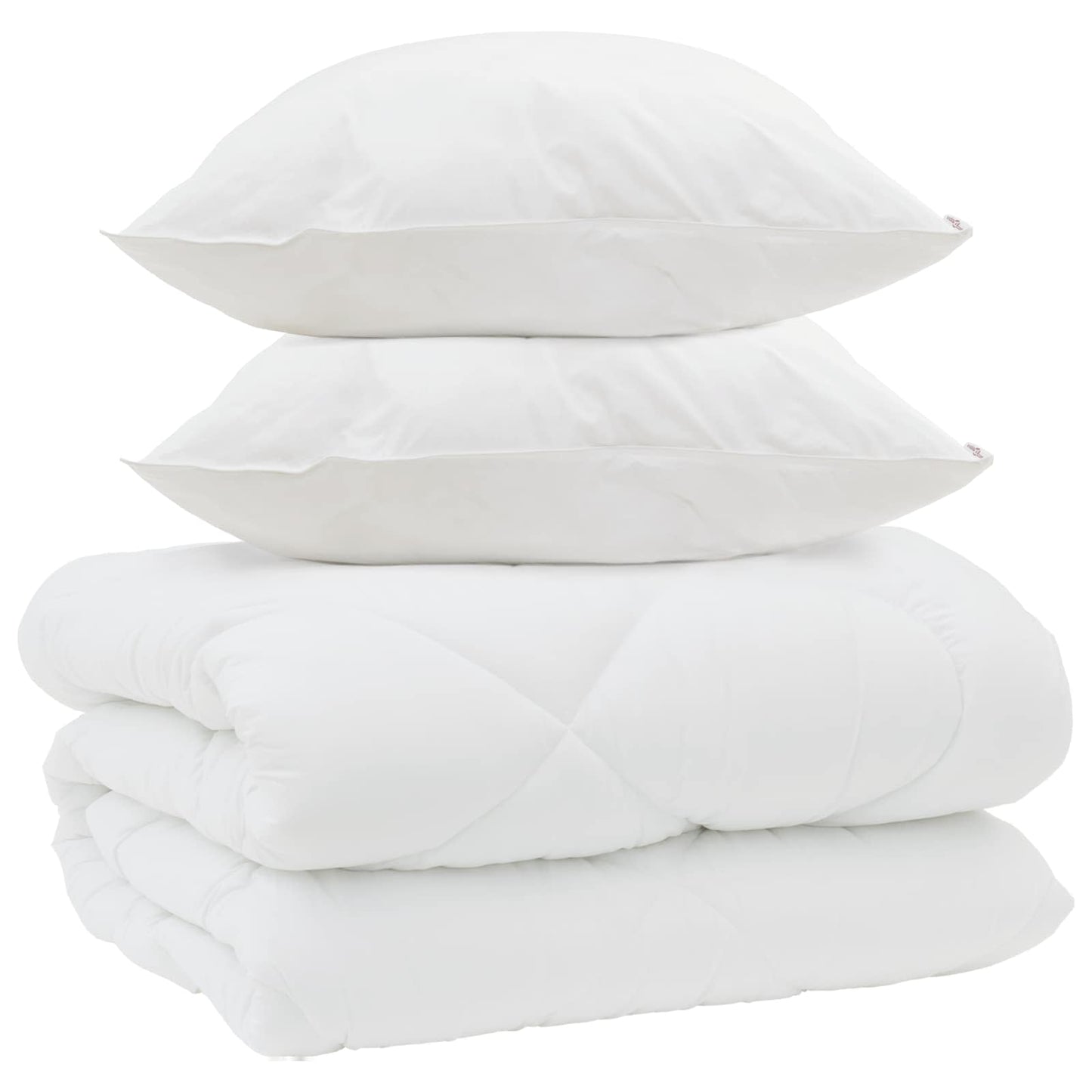 Winter Dekbed met kussen 3 pcs Wit Microvezel