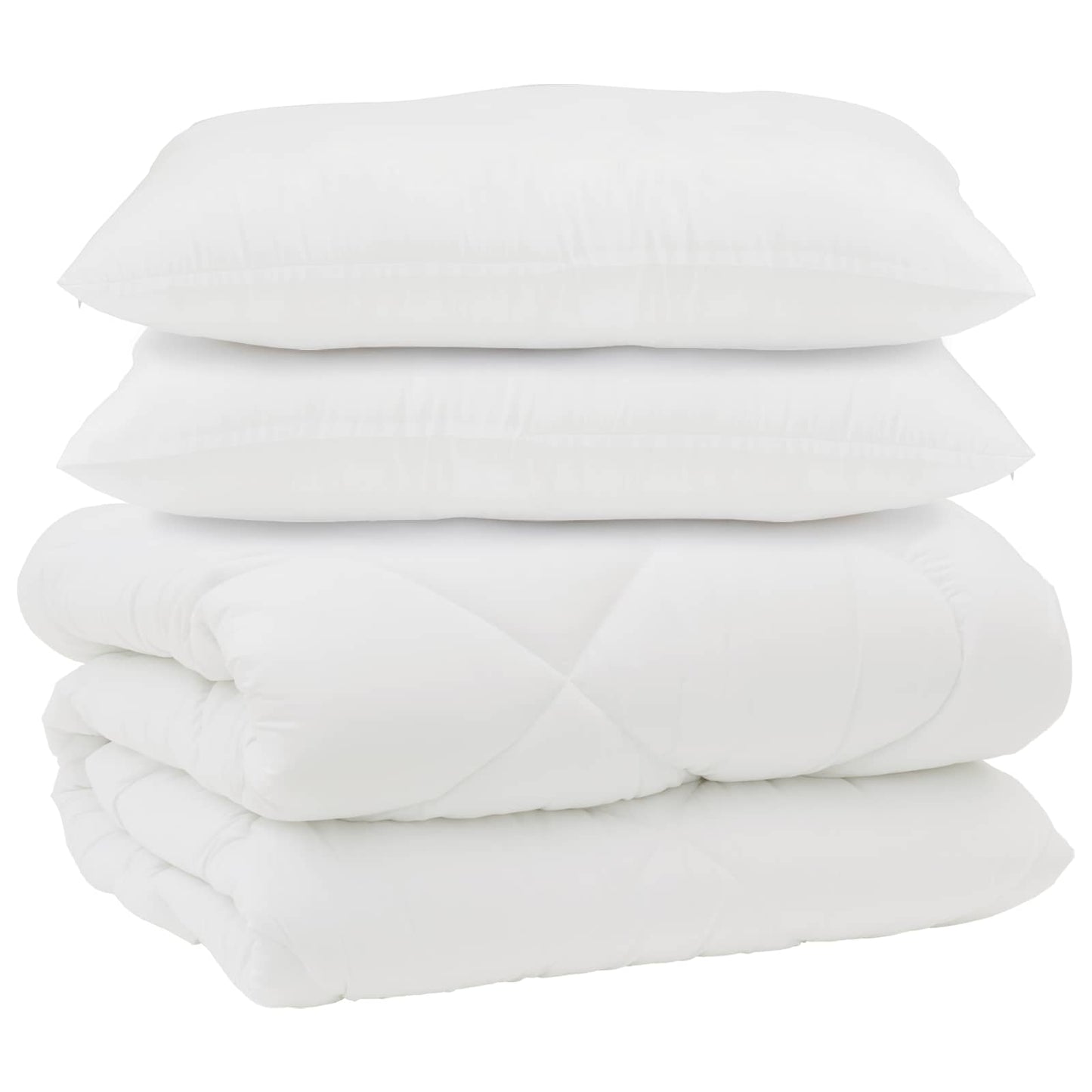 Dekbed met Kussens 3 pcs Wit Microfiber en Dons Feather is nu te koop bij PeponiXL, paradijselijk wonen!