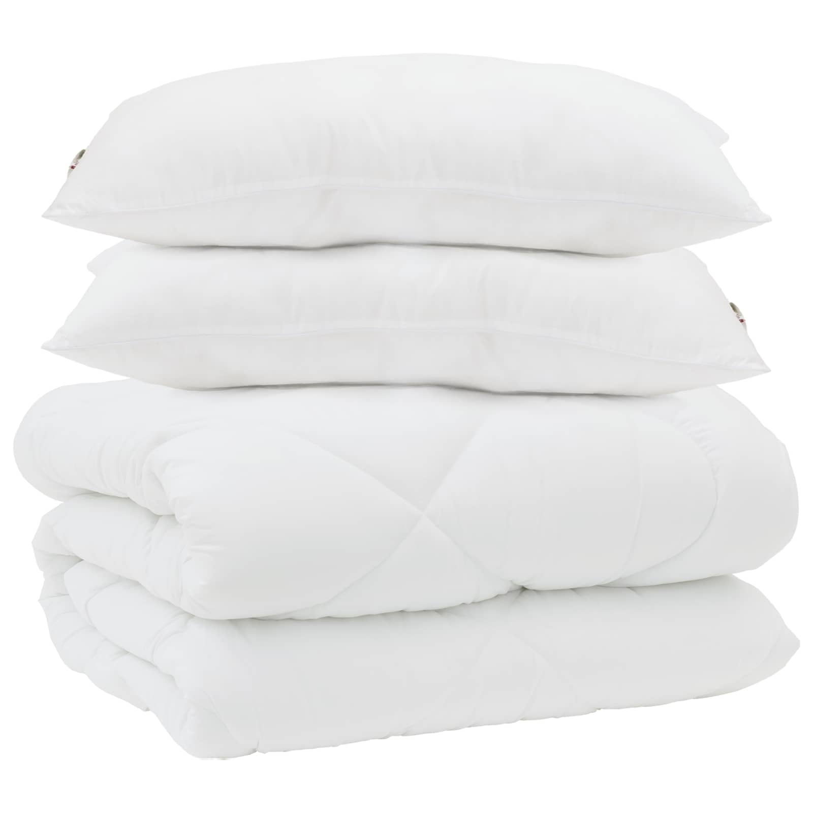 Dekbed met Kussens 3 pcs Wit Microfiber en Dons Feather is nu te koop bij PeponiXL, paradijselijk wonen!