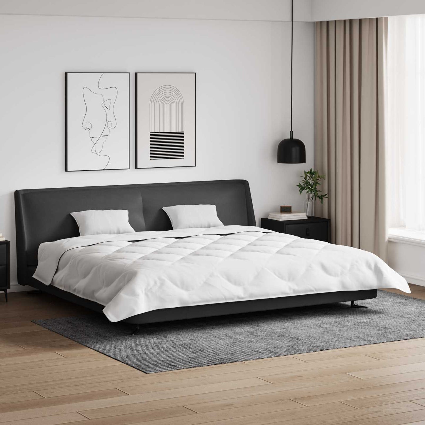 Dekbed met Kussens 3 pcs Wit Microfiber en Dons Feather is nu te koop bij PeponiXL, paradijselijk wonen!