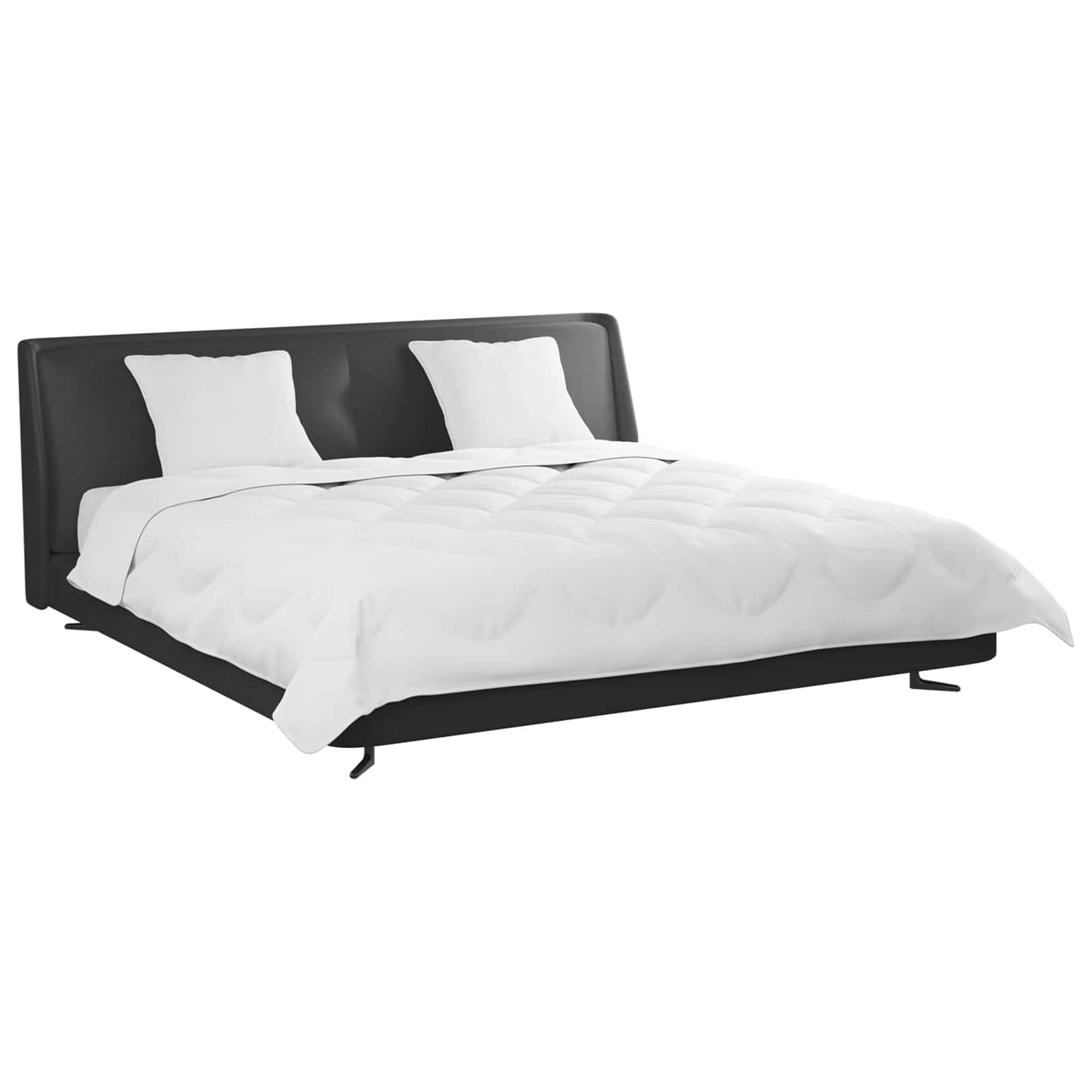 Dekbed Set met kussen 3 pcs Wit Microfiber en Dons Feather