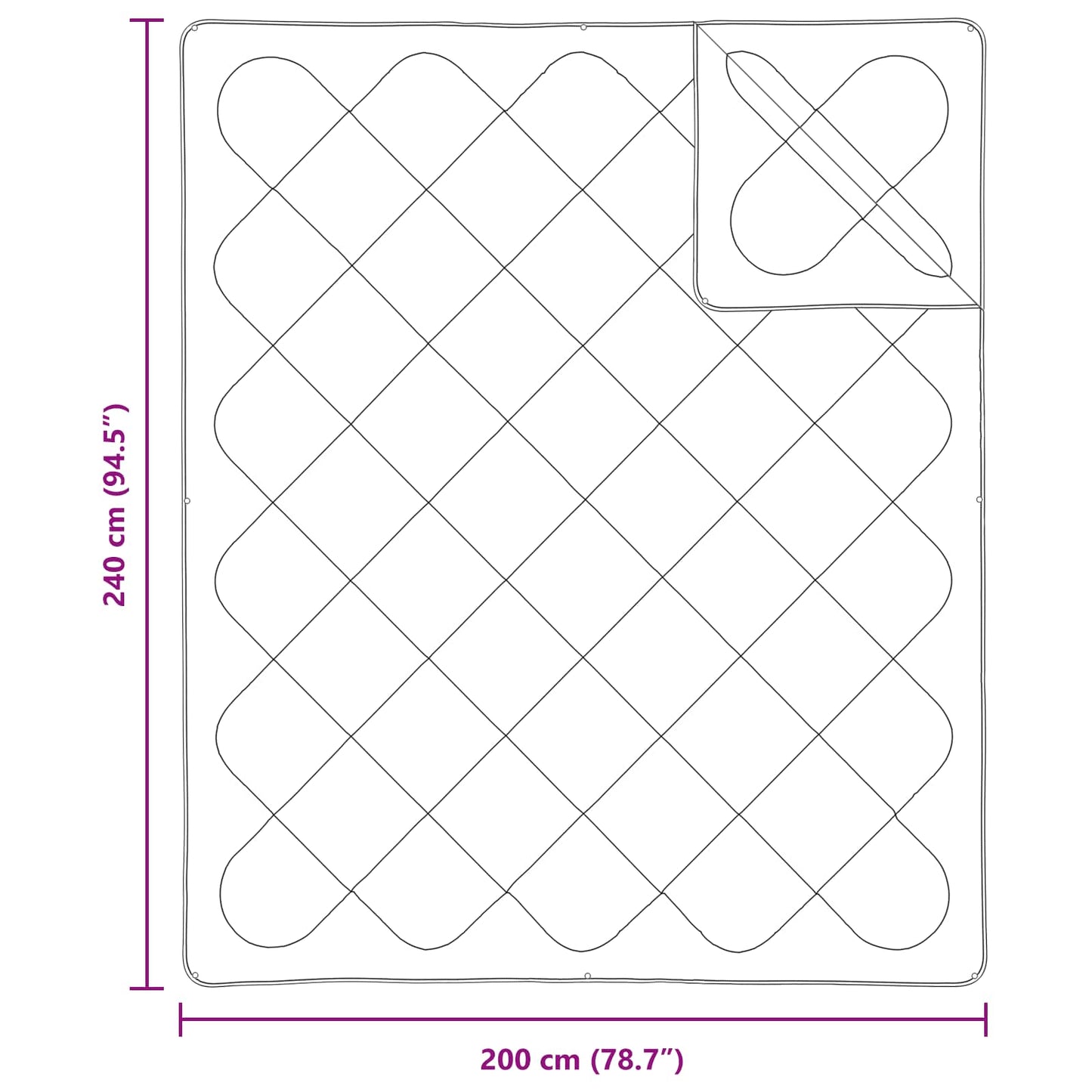 Dekbed met Kussens met kussen 3 pcs Wit Microvezel