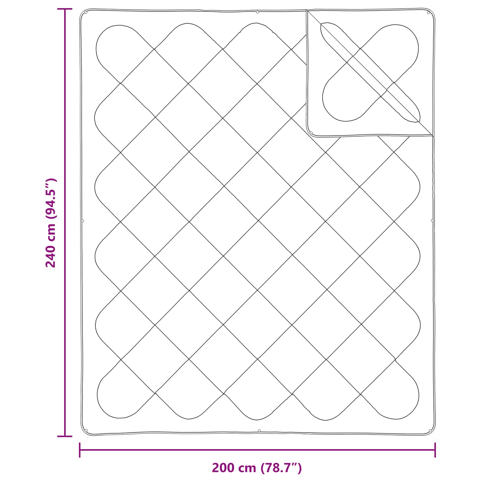 Dekbed met kussen 3 pcs Wit Microfibre is nu te koop bij PeponiXL, paradijselijk wonen!