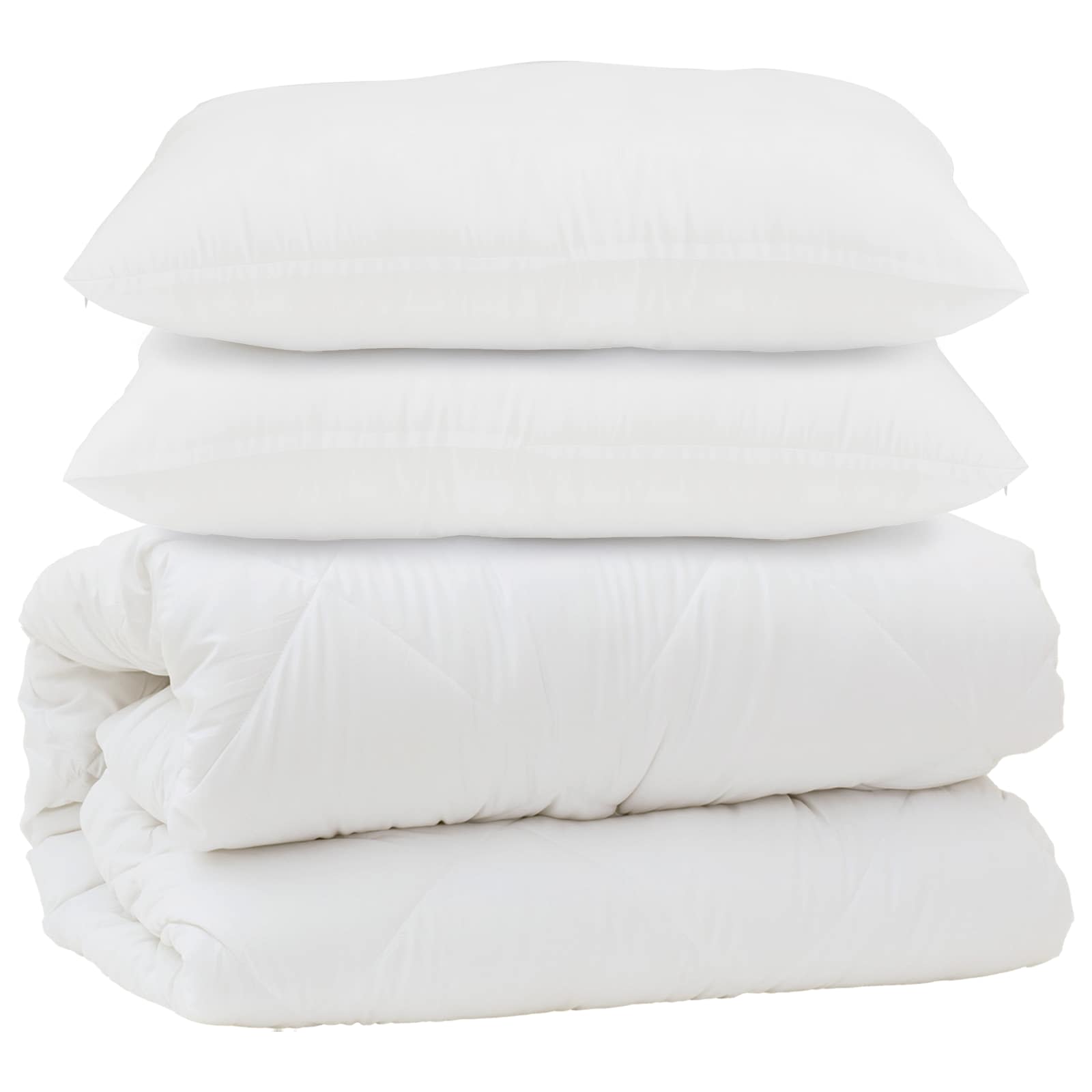 Dekbed met kussen 3 pcs Wit Microfibre is nu te koop bij PeponiXL, paradijselijk wonen!
