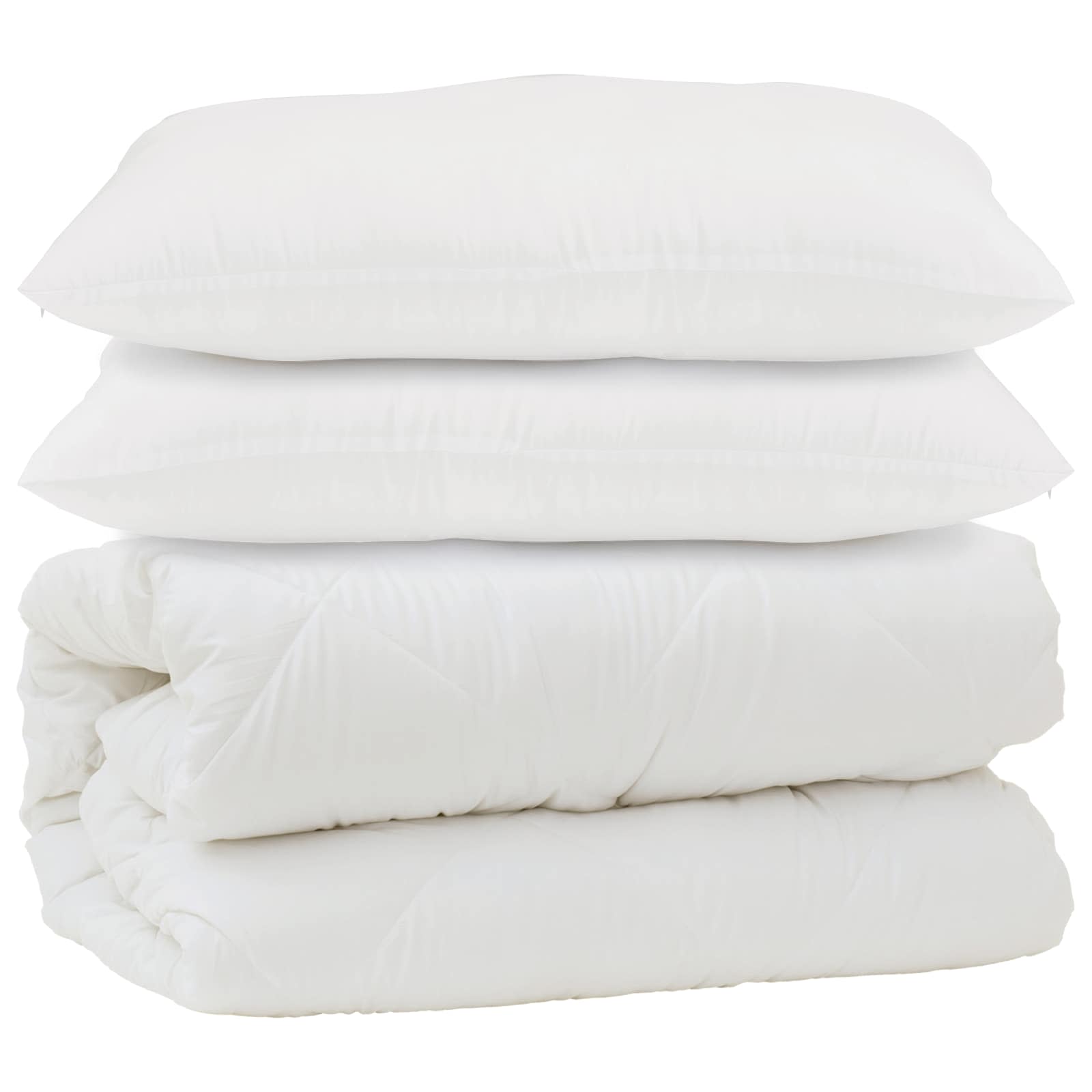 Dekbed met kussen 3 pcs Wit Microfibre is nu te koop bij PeponiXL, paradijselijk wonen!