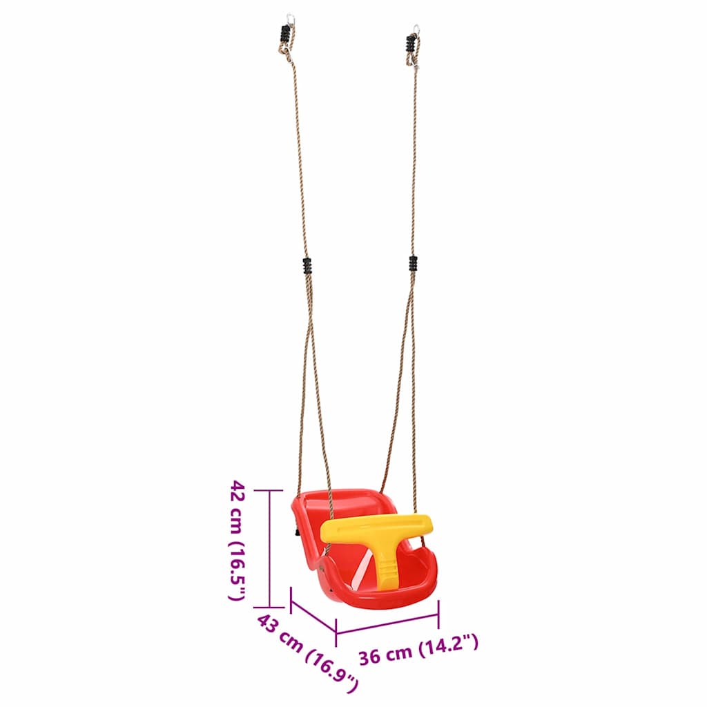 Babyschommel 2 pcs Rood 36 x 43 x 42 cm Kunststof is nu te koop bij PeponiXL, paradijselijk wonen!